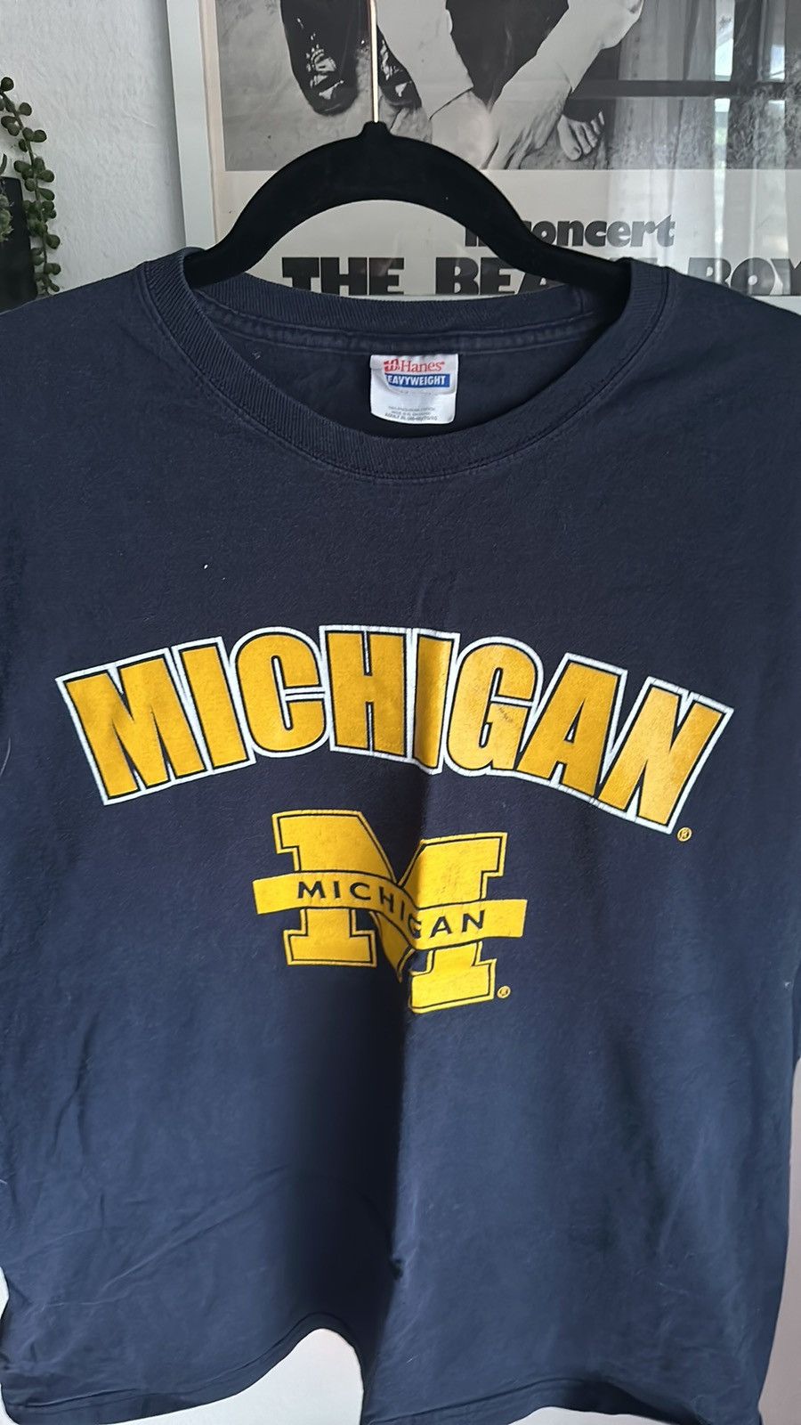 Hanes × Vintage Michigan muscle tshirt Size US XL / EU 56 / 4 - 2 Thumbnail