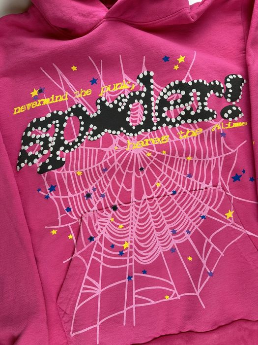 NEW Spider Worldwide × Young Thug Sp5der Pink Hoodie Sz S-XL 100% AUTHENTIC