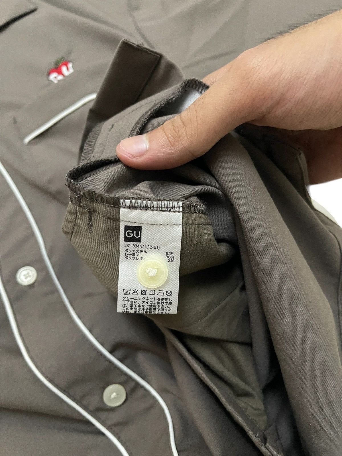 GU × Undercover GU x Undercover SS21 Piping Open Collar Shirt Size US L / EU 52-54 / 3 - 9 Thumbnail