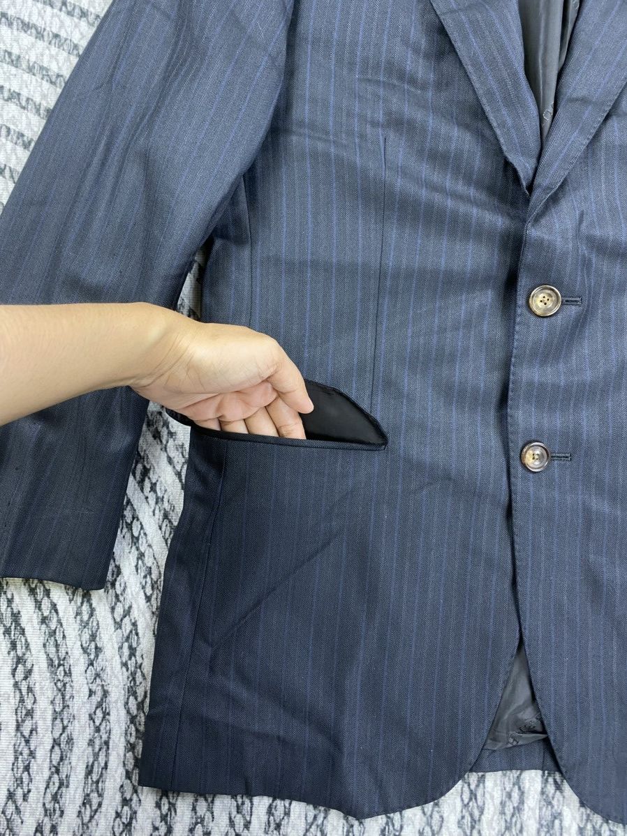 Burberry Vintage Burberry London Double Button Striped Blazer Jacket Size US M / EU 48-50 / 2 - 6 Thumbnail