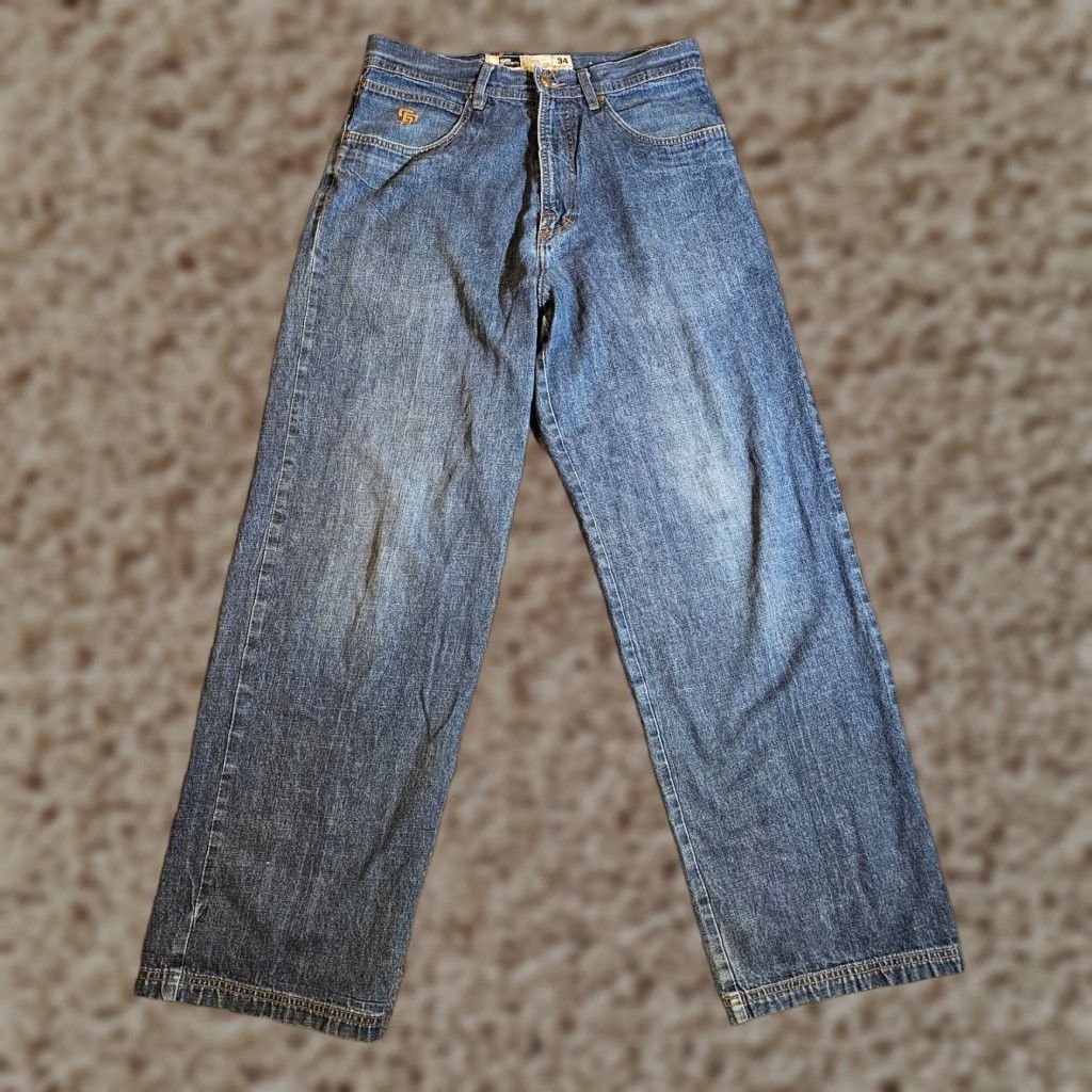 Vintage State Property Jeans Mens 32 Blue Straight Leg Vintage Y2K Skater Grunge 90s Mens Jeans State Property Regular 32 Blue Den im 90s Vintage 90s Size US 32 / EU 48 - 1 Thumbnail