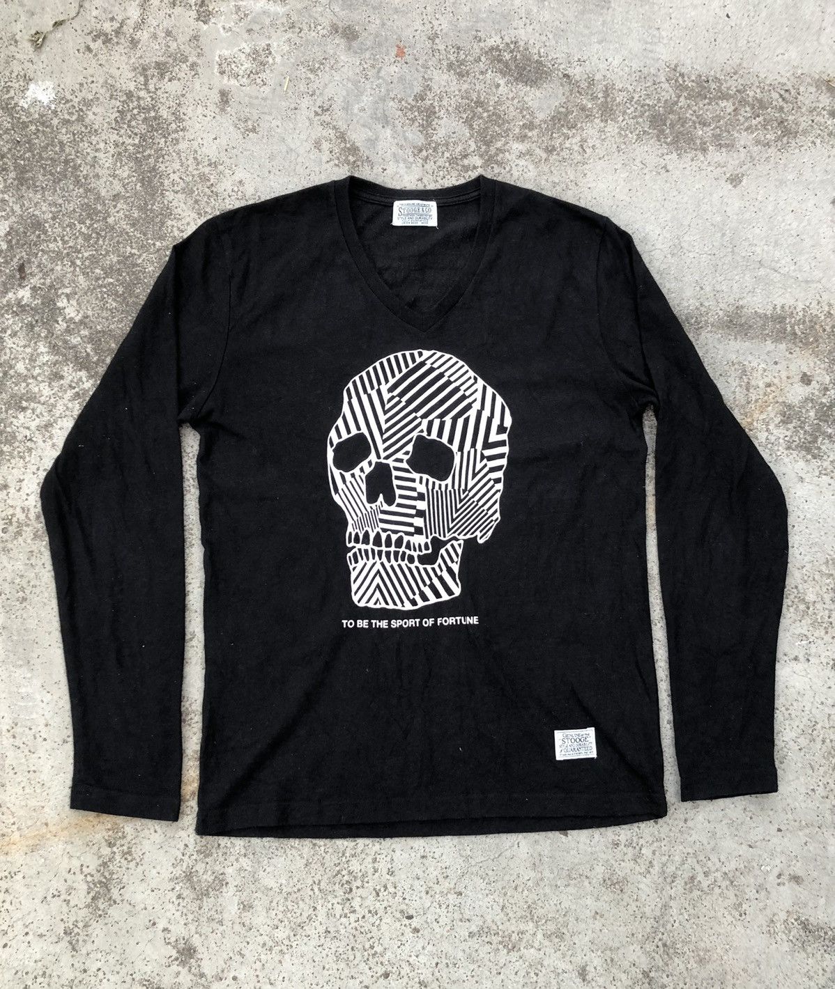 Seditionaries SKULL⚡️⚡️STOOGE & CO V NECK LONG SLEEVE Size US S / EU 44-46 / 1 - 1 Thumbnail