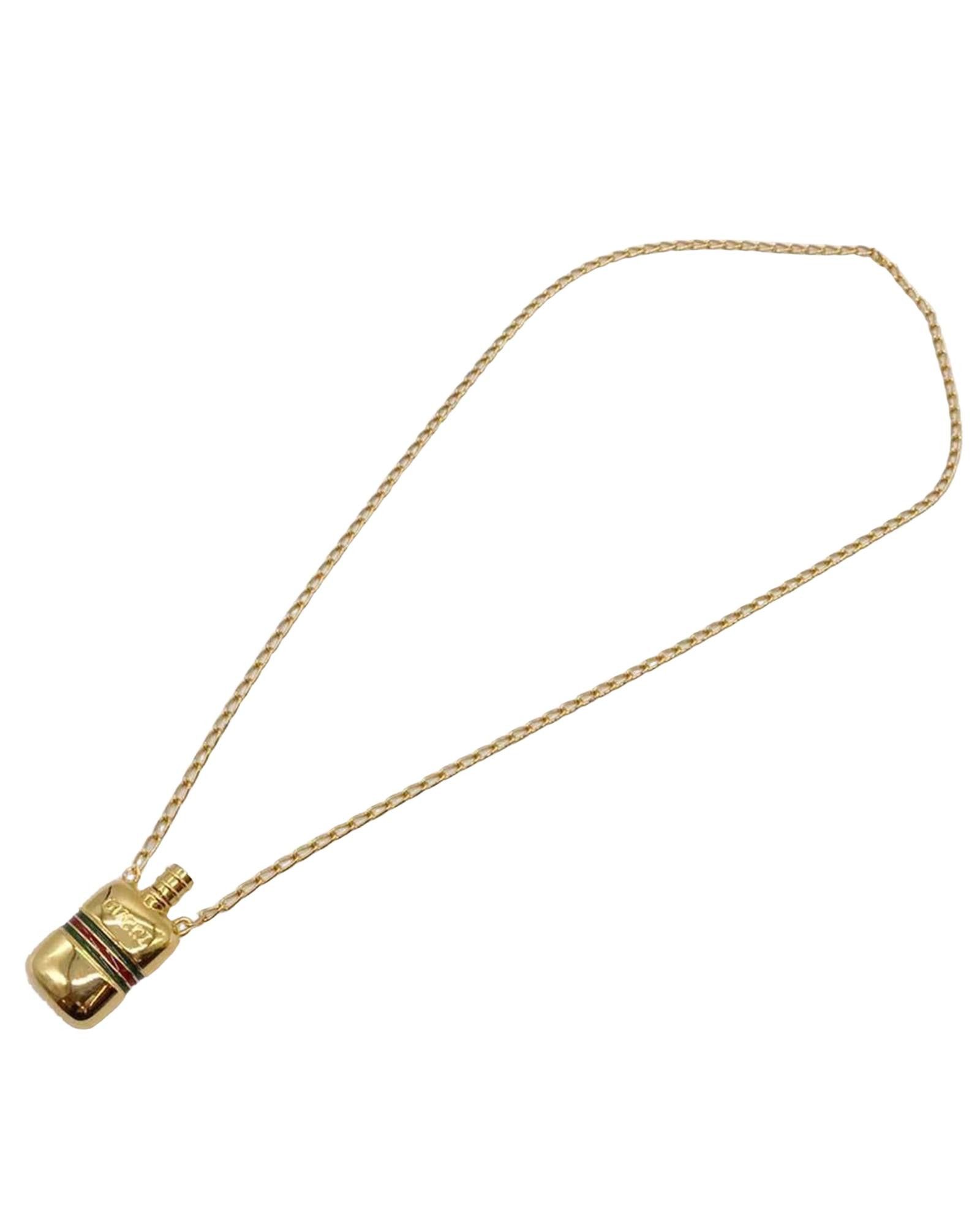 image of Gucci Gold Metal Necklace With Sleek And Sophisticated Design, Women's