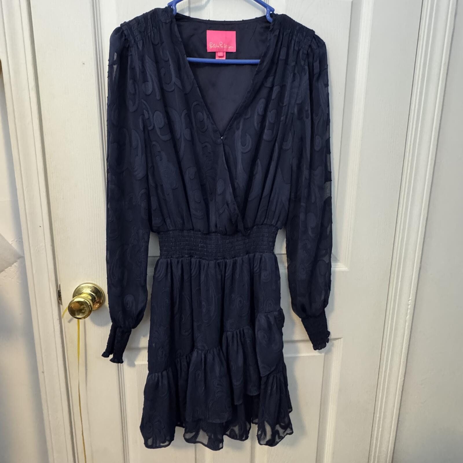 Other Lilly Pulitzer Cristiana Long Sleeve-True Navy-Size 6 Size M / US 6-8 / IT 42-44 - 2 Thumbnail