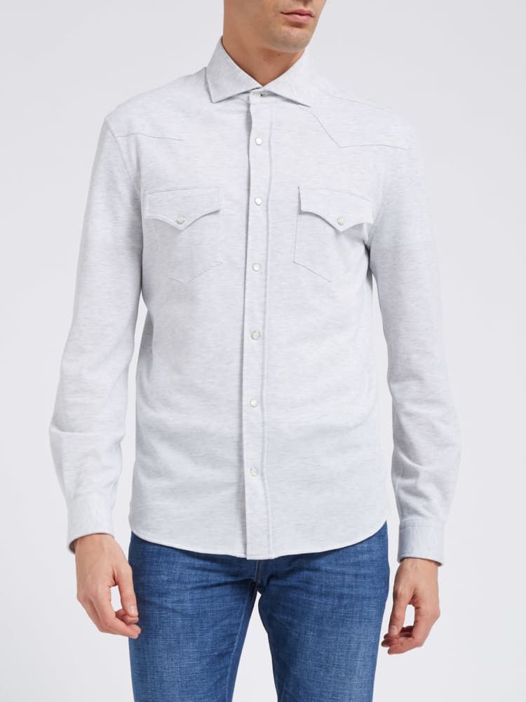Brunello Cucinelli o1w1db10924 Shirt in White Size US XL / EU 56 / 4 - 1 Preview