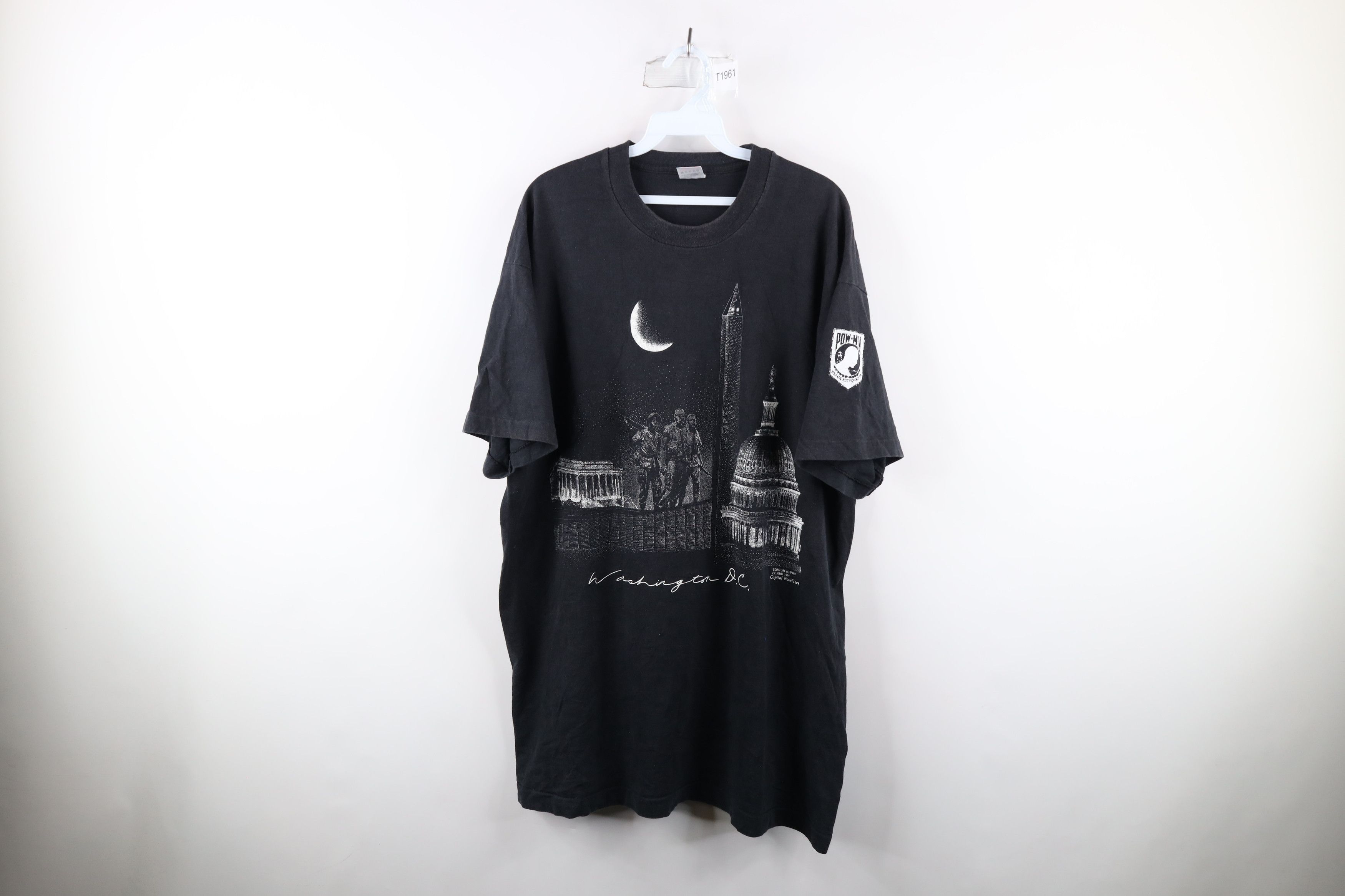 Vintage Vintage 80s POW MIA Washington DC Short Sleeve T-Shirt USA Size US XL / EU 56 / 4 - 1 Thumbnail