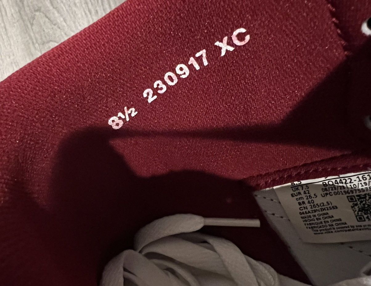 Jordan Brand Size 8.5 AIR JORDAN 1 RETRO HI 85 OG METALLIC BURGUNDY WHITE Size US 8.5 / EU 41-42 - 9 Thumbnail