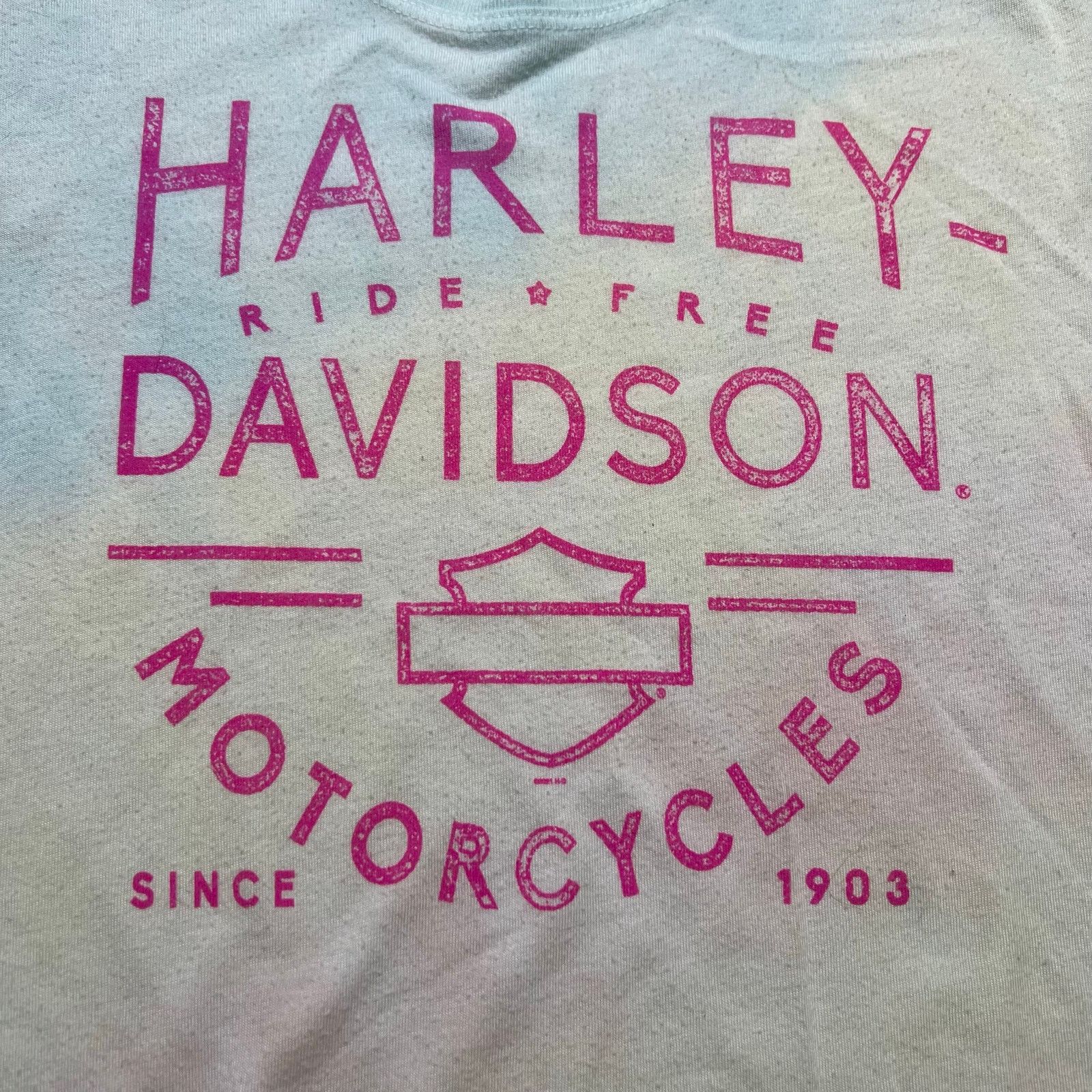 Harley Davidson Vintage White/Pink Harley Davidson San Diego T-Shirt Women L Size US L / EU 52-54 / 3 - 2 Thumbnail