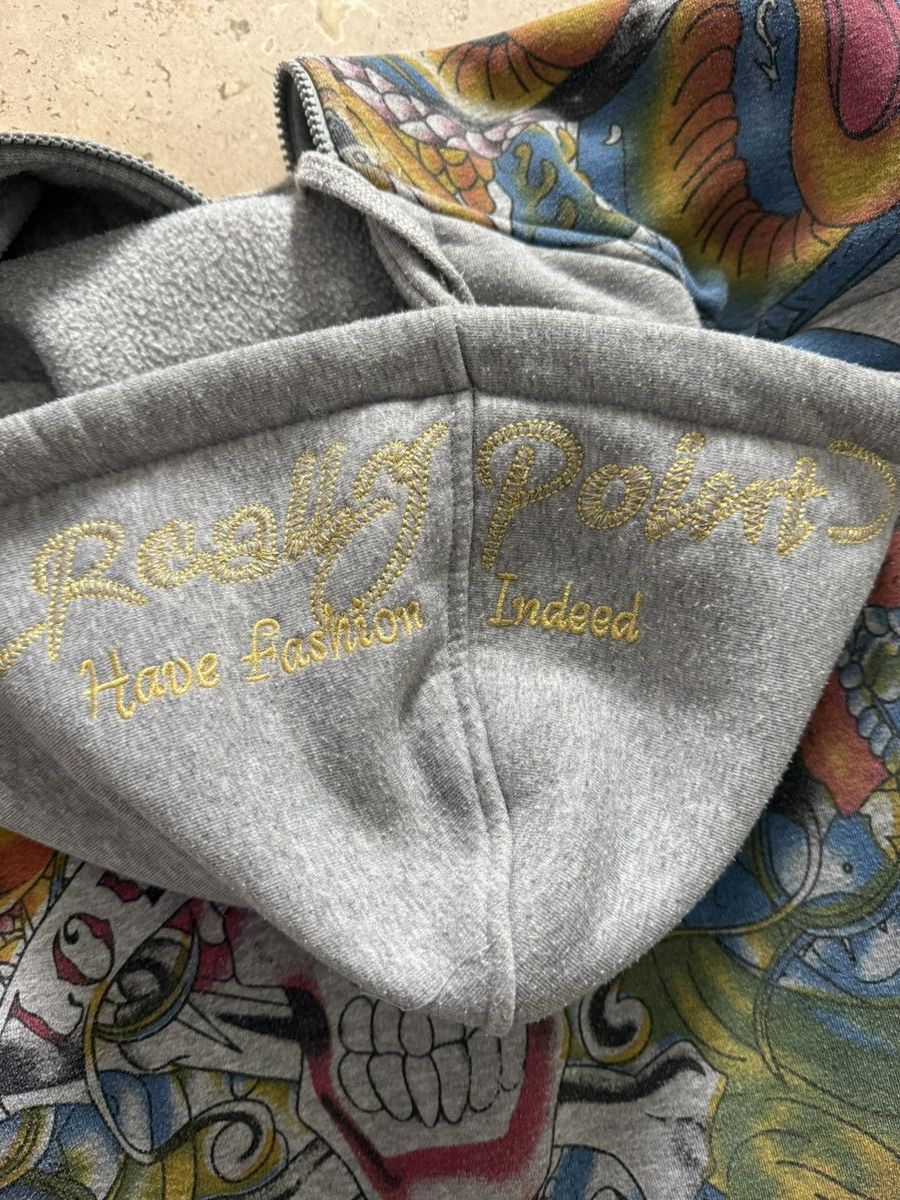 Christian Audigier Vintage Really Point All Over Print Tattoo Hoodie Size US M / EU 48-50 / 2 - 7 Thumbnail