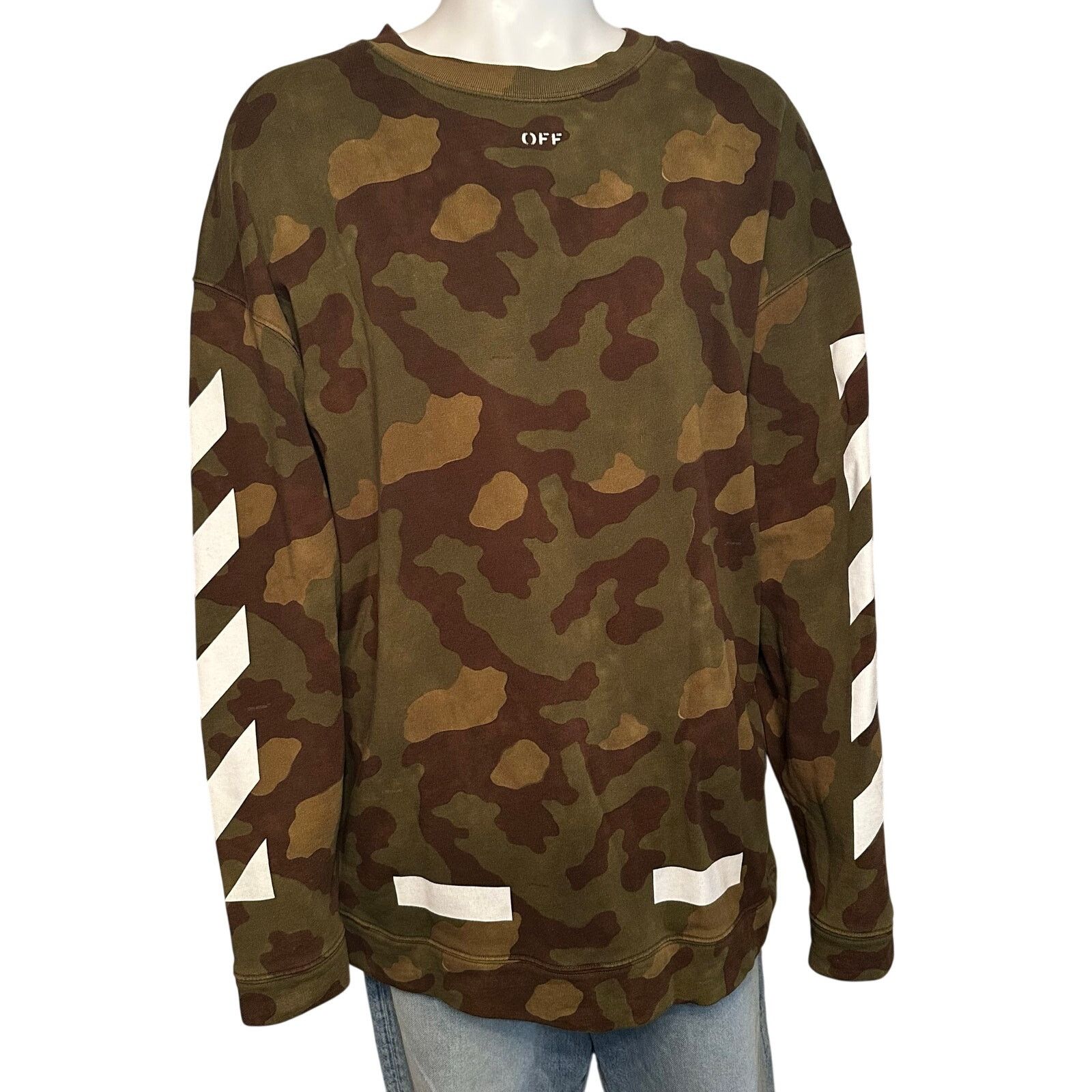 Off-White Diagonal Camouflage Long Sleeve size L Pullover Sweatshirt Size US L / EU 52-54 / 3 - 1 Thumbnail