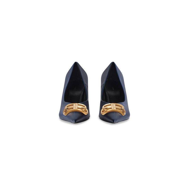 Balenciaga o1s1rm1225 Square Knife BB 80mm Pumps in Blue Size US 10 / IT 40 - 3 Thumbnail