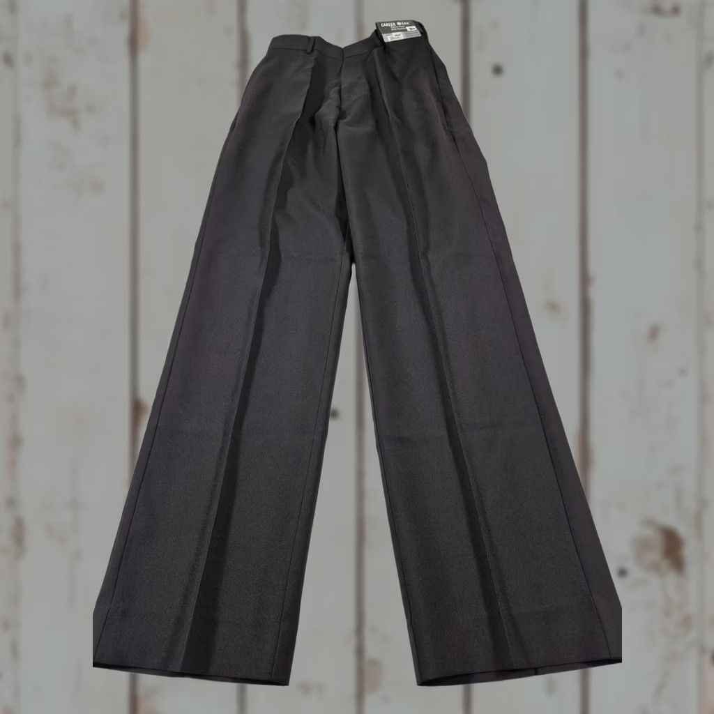 Vintage Career Gear Pants Mens 28x34 Black Pleated Dress Easy Fit Water Repellent NWT