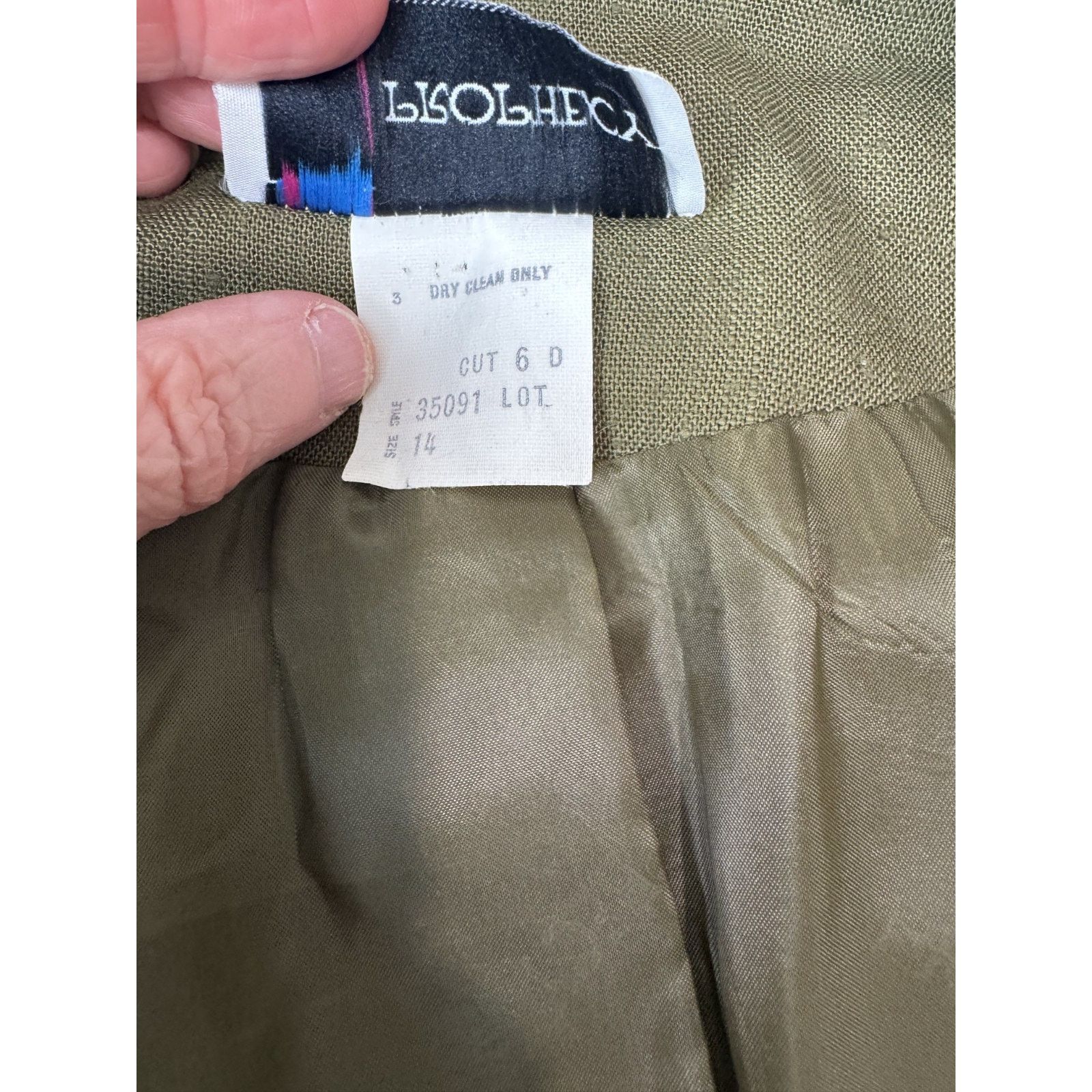 Other Vtg Dark Academia Prophecy Blazer Size 14 Minimalist Linen Size XL / US 12-14 / IT 48-50 - 5 Thumbnail