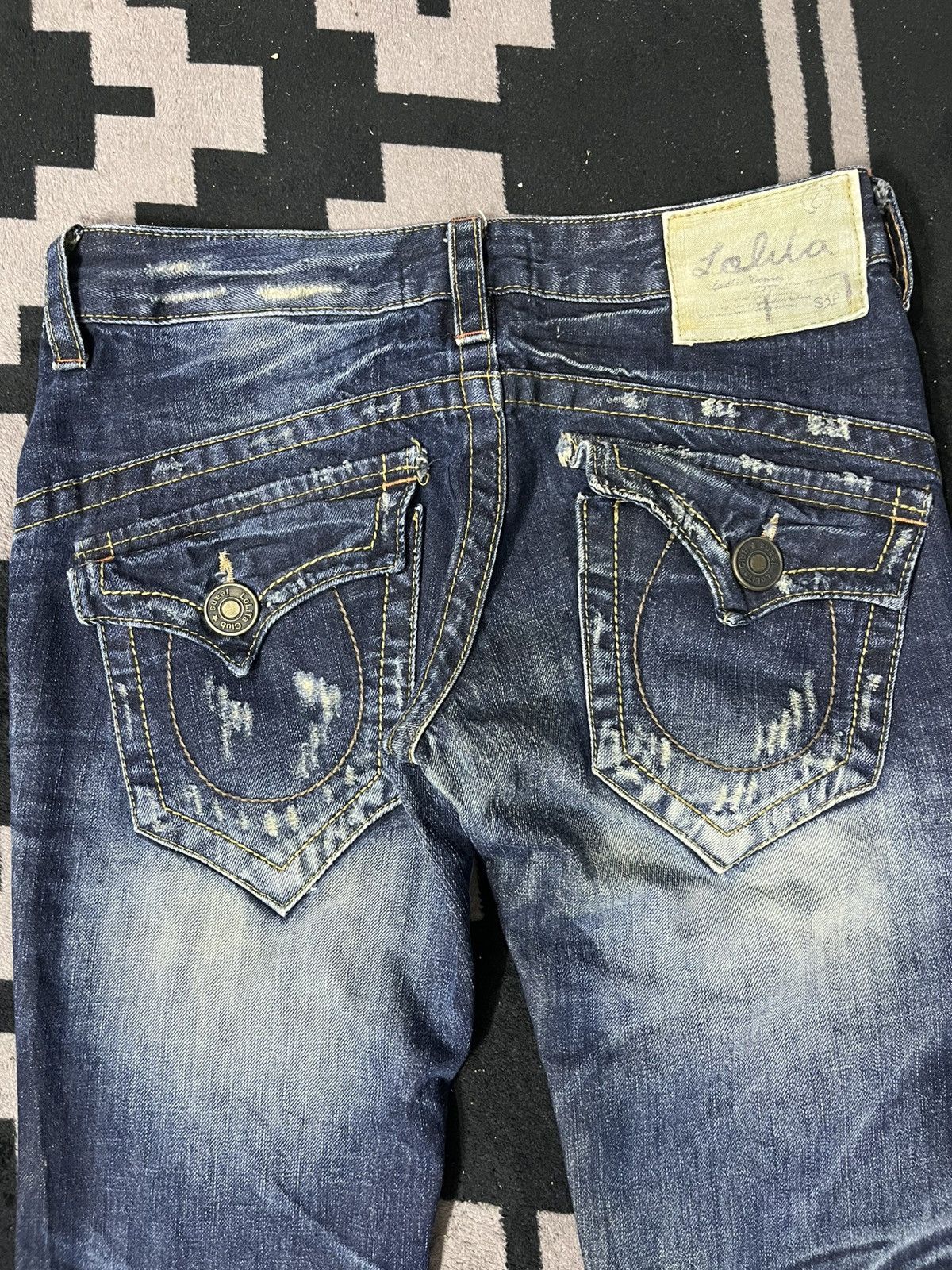 Japanese Brand Yashimoto nara lolita flare jeans Size US 27 - 4 Thumbnail