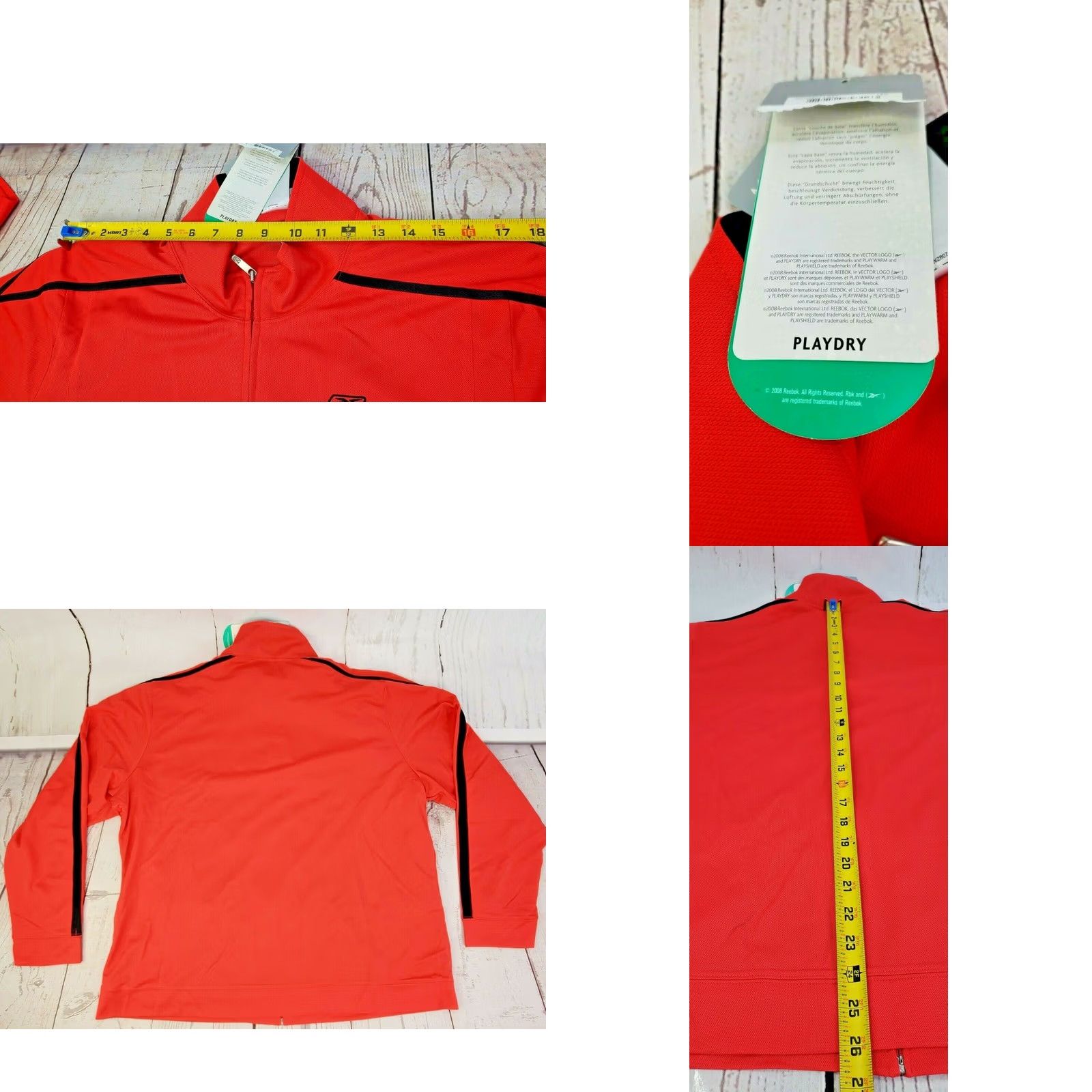 Reebok Reebok Essentials PlayDry Running Jacket Women 2XL Red Full Zip Athletic Training NWT Size XXL / US 16-18 / IT 52-54 - 8 Thumbnail