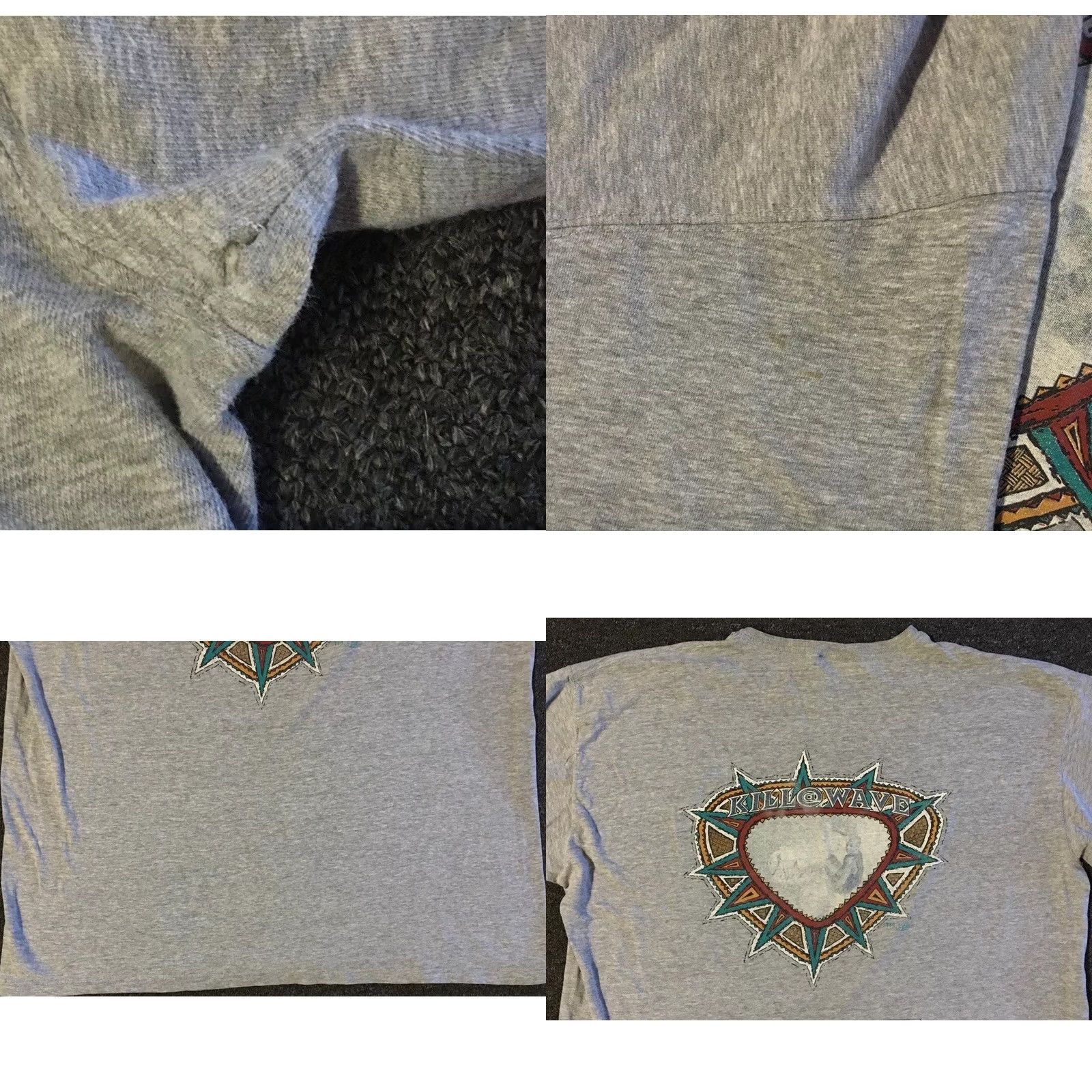 Quiksilver VINTAGE Quiksilver Killawave Faded Distress Shirt 2XL Gray Beach Surf Grunge Y2K Gotcha USA 80s 90s Mens T-Shirt Size US XXL / EU 58 / 5 - 9 Thumbnail