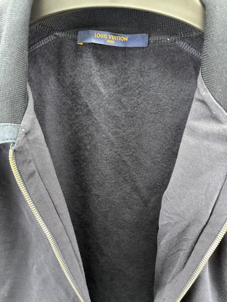 Louis Vuitton Louis Vuitton Dark blue split leather zipper jacket 2501-N Size US L / EU 52-54 / 3 - 3 Thumbnail