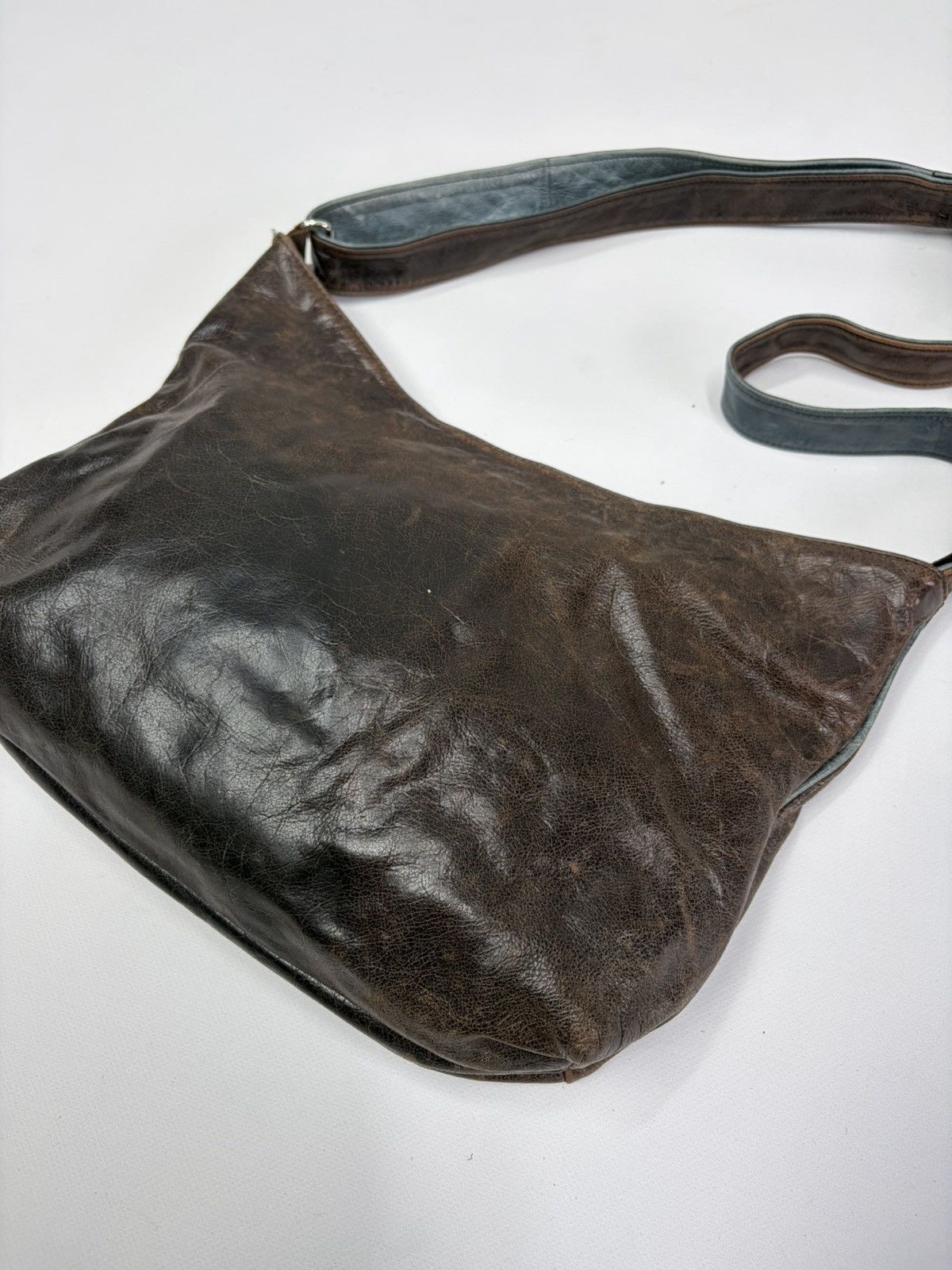 KMRii Brown Studded Leather Bag Y2K Punk Biker Balenciaga Inspired Size ONE SIZE - 8 Thumbnail