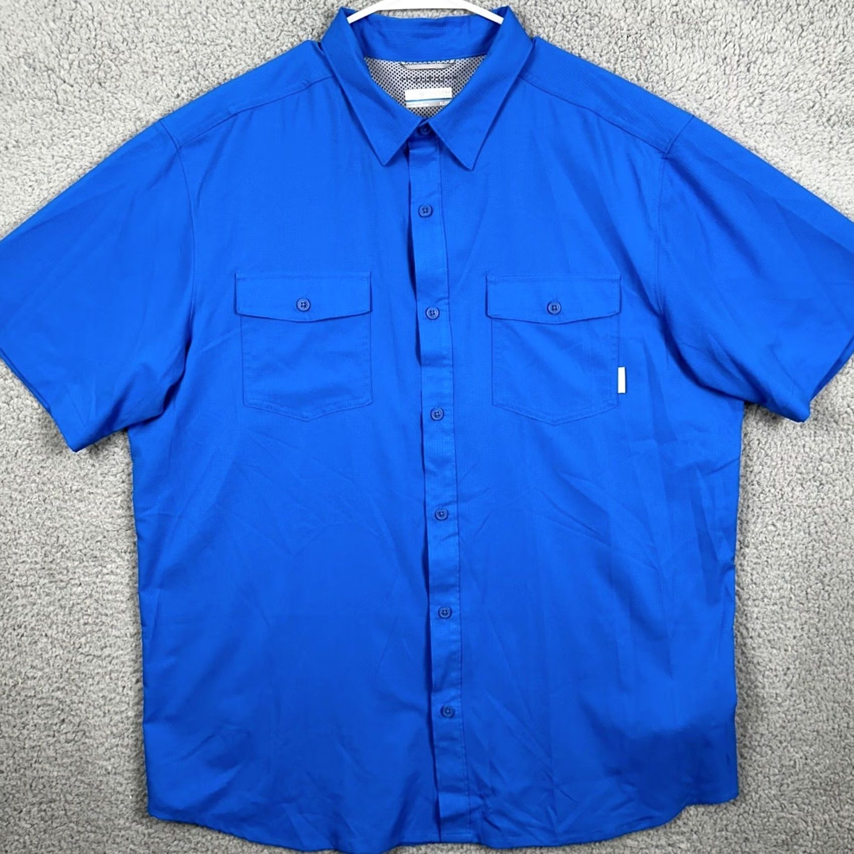 Vintage Columbia Shirt Button-Up Mens XL Blue Vented Pocket Omni-Shade Fishing Hiking Size US XL / EU 56 / 4 - 3 Thumbnail