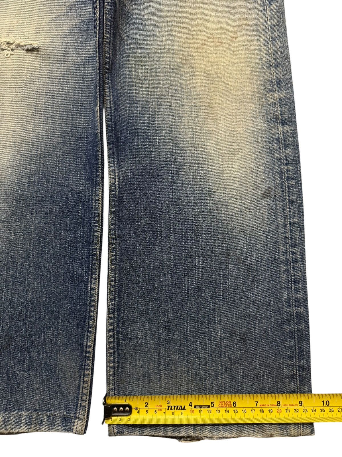 Levi's Vtg Levis 534 Blue Faded Mud Wash Distress Wide Leg Baggy Size US 32 / EU 48 - 14 Thumbnail