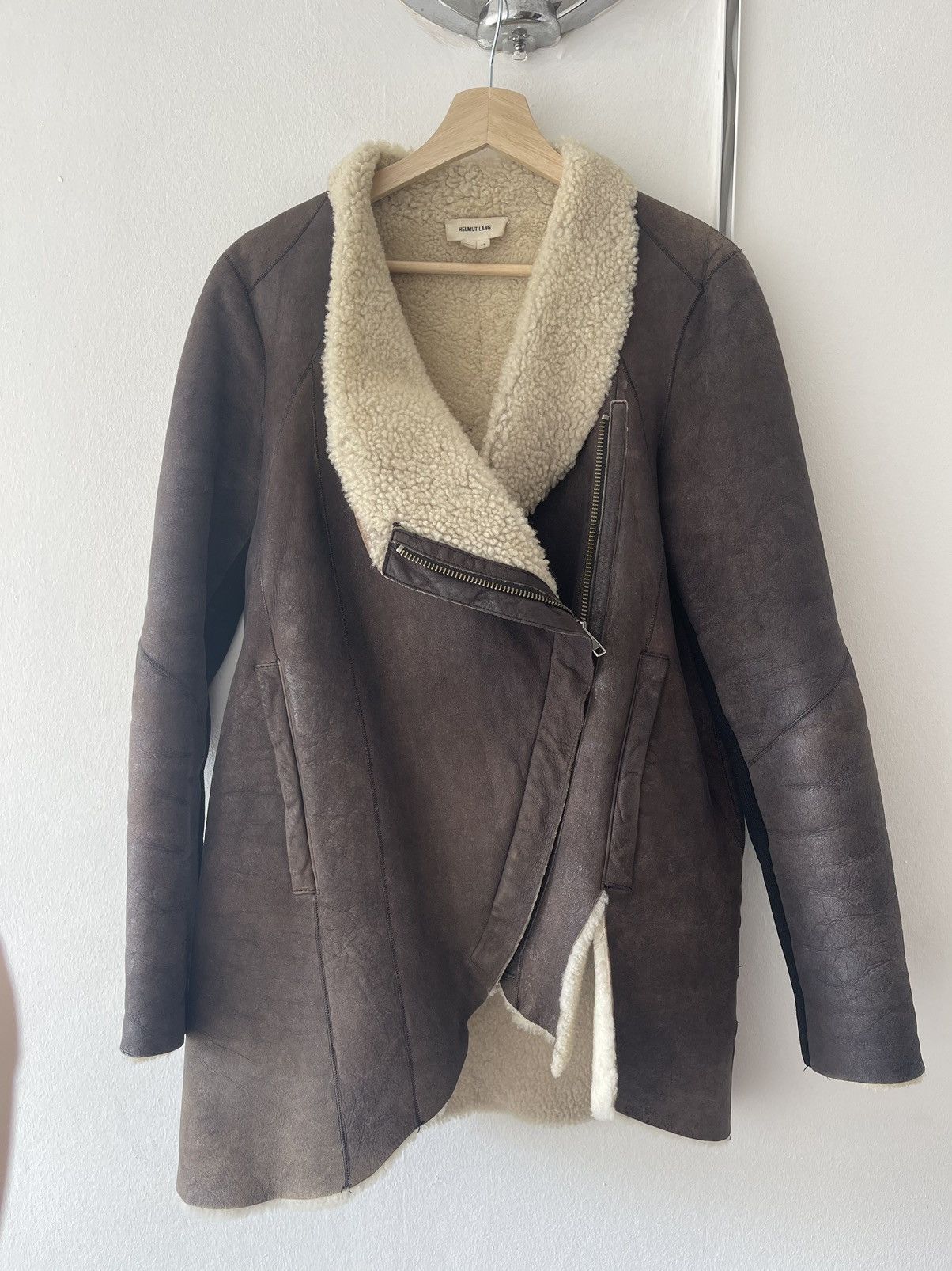 Helmut Lang FW 2012 leather shearling jacket