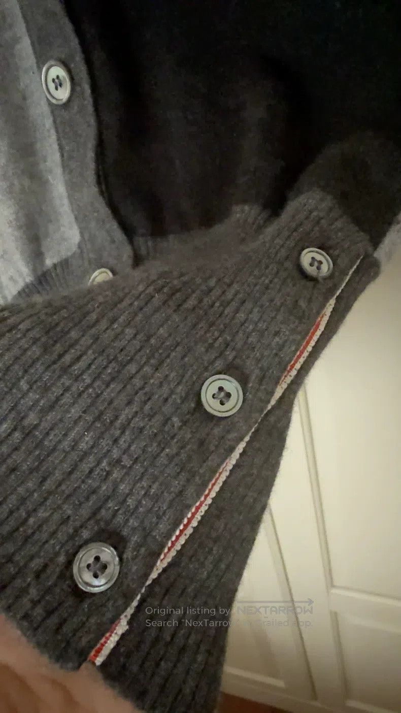 Thom Browne Thom Browne Classic Gray Wool Cardigan Size US XXS / EU 40 - 4 Thumbnail
