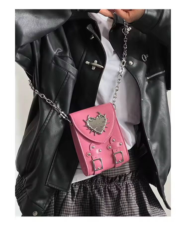 Japanese Brand Skull Streetwear Small Crossbody Design Square Bag Size ONE SIZE - 4 Thumbnail