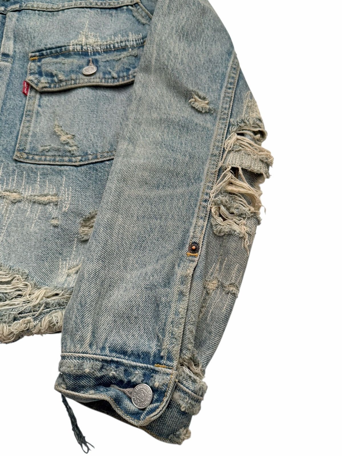 Kenzo × Levi's Kenzo Type II 2 Distressed Destroyed Denim Jacket Size US M / EU 48-50 / 2 - 7 Thumbnail