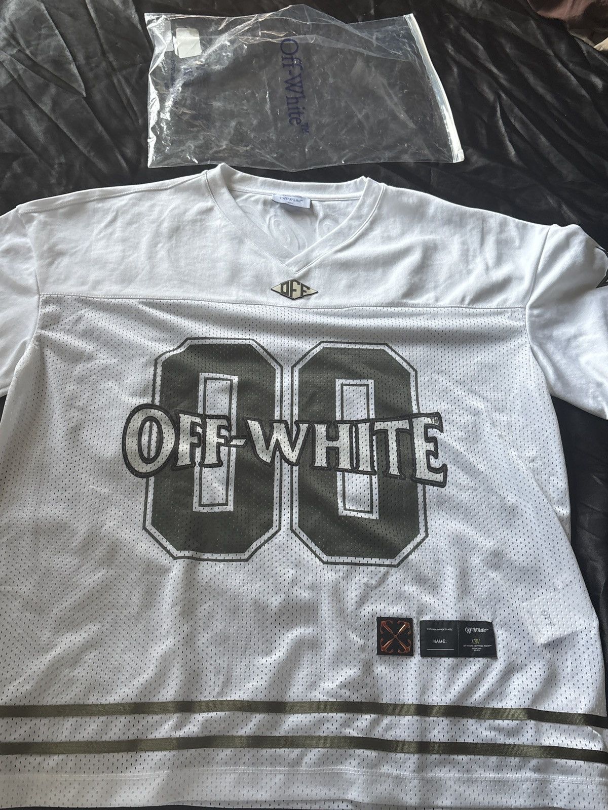 Off-White- Mesh Football Jersey