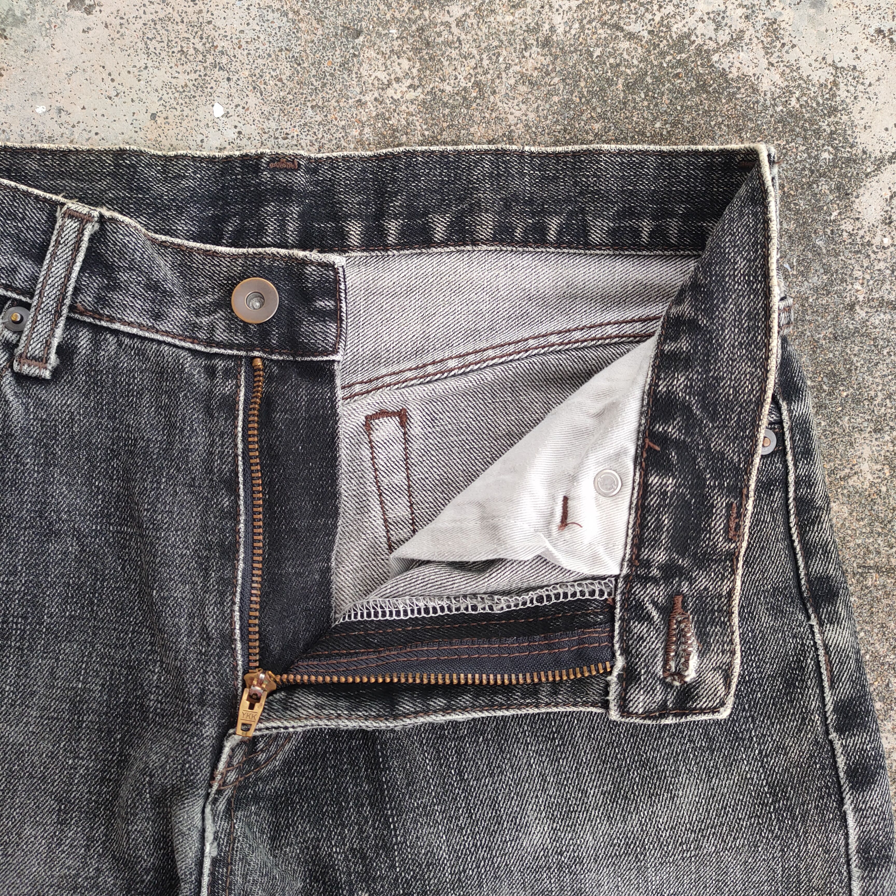 Japanese Brand × Jean VINTAGE JAPANESE FADED BLACK RIPPED JEANS DENIM PANTS Size US 30 / EU 46 - 6 Thumbnail