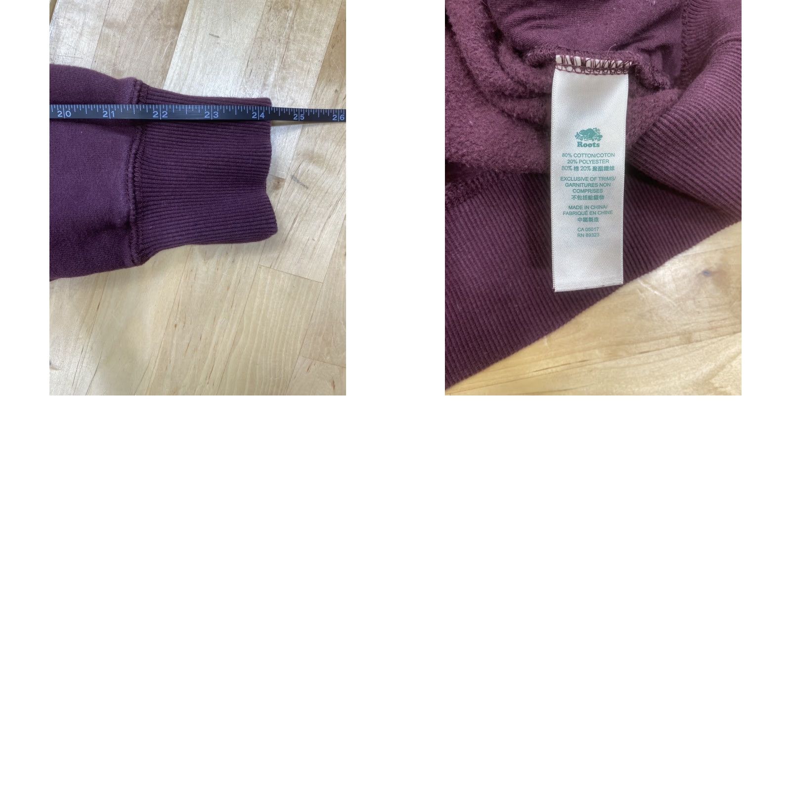 Roots Roots Canada Pullover 1/4 Zip Mens Small Maroon Casual Logo #8025 Size US S / EU 44-46 / 1 - 8 Thumbnail