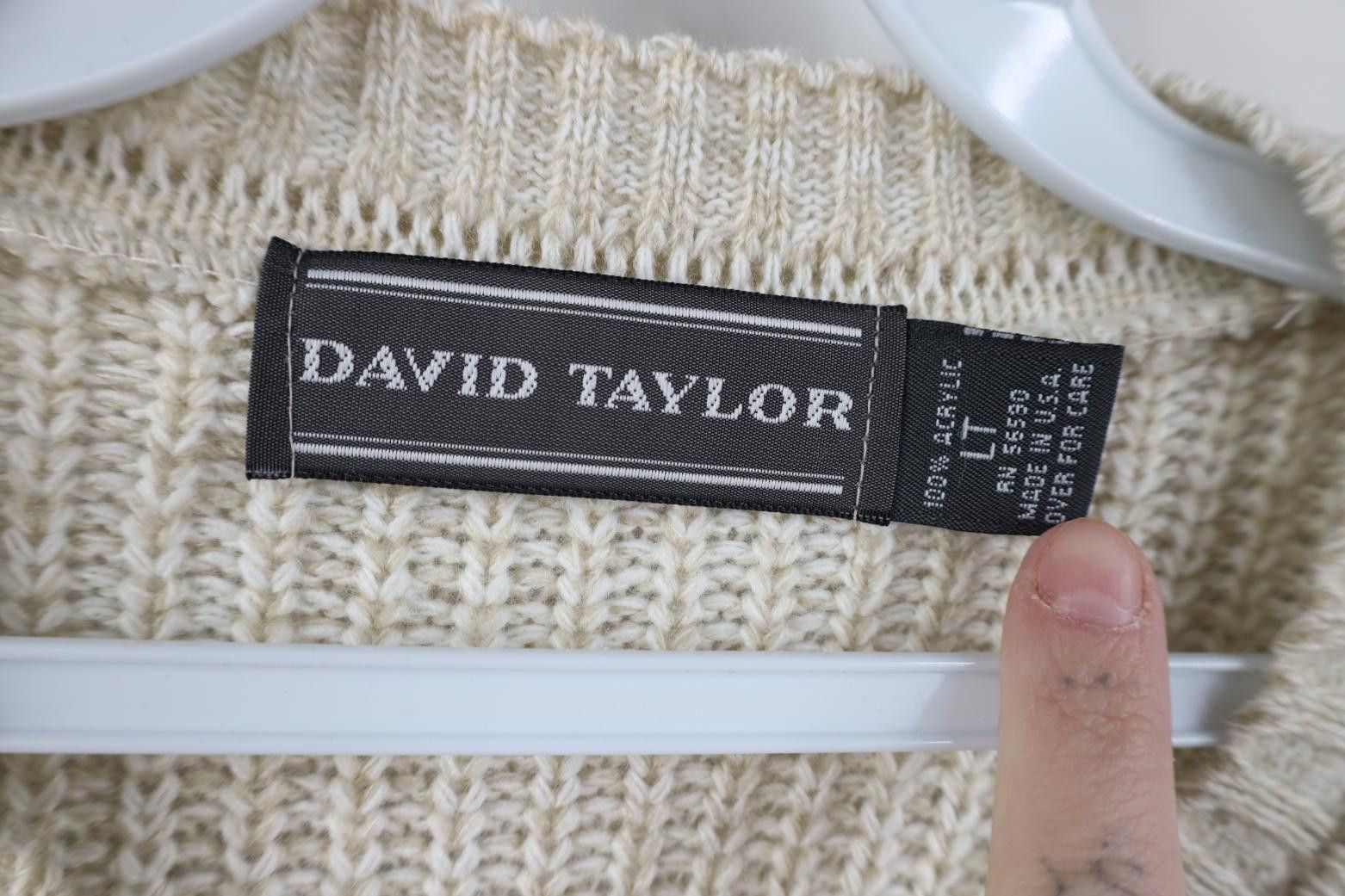 Vintage Vintage 90s Streetwear Blank Thermal Ribbed Knit Sweater USA Size US L / EU 52-54 / 3 - 4 Thumbnail