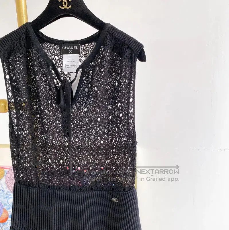 Chanel Chanel Summer Black Cotton Midi Dress . Size M / US 6-8 / IT 42-44 - 4 Thumbnail