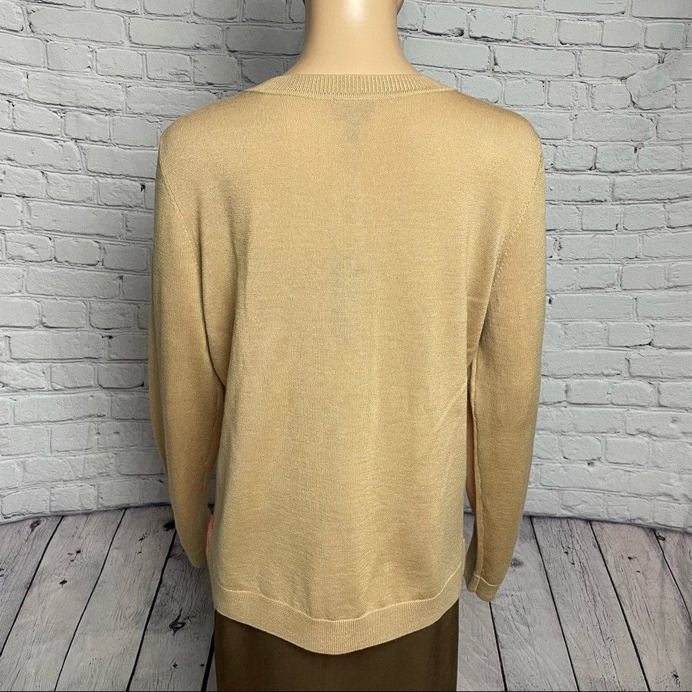 Talbots NWT New $99 Talbots Pure Italian Wool Colorblock Cardigan B Size L / US 10 / IT 46 - 4 Thumbnail