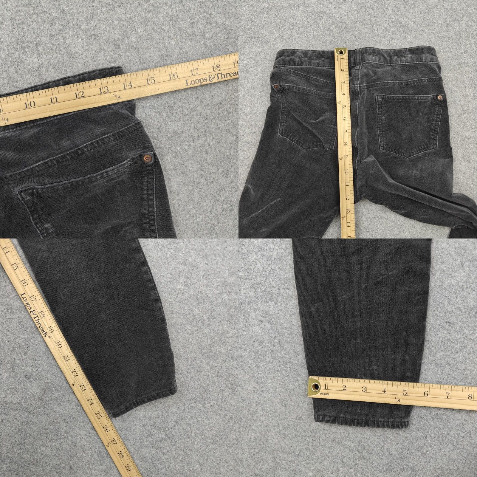 Vintage Pilcro And The Letterpress Pants Womens Gray Corduroy Jegging 28 Size 28" / US 6 / IT 42 - 8 Thumbnail