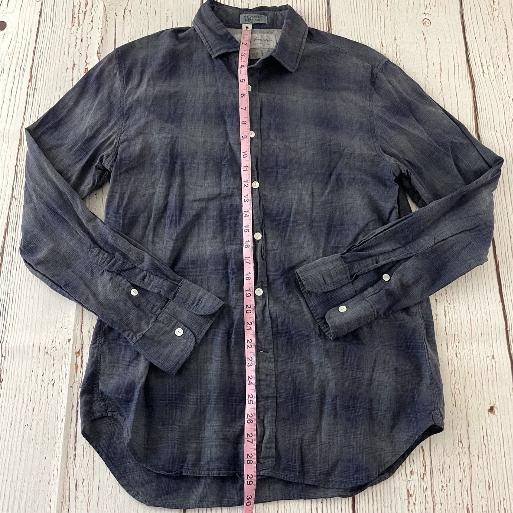 Vintage Hayati Shirt Men's M Blue Plaid Button-Up Long Sleeve Size US M / EU 48-50 / 2 - 3 Thumbnail