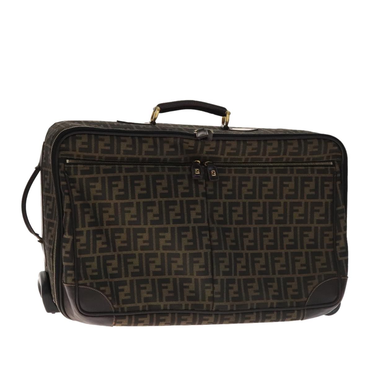 Fendi FENDI Zucca Canvas Carry Case Boston Bag Black Brown Size ONE SIZE - 1 Thumbnail