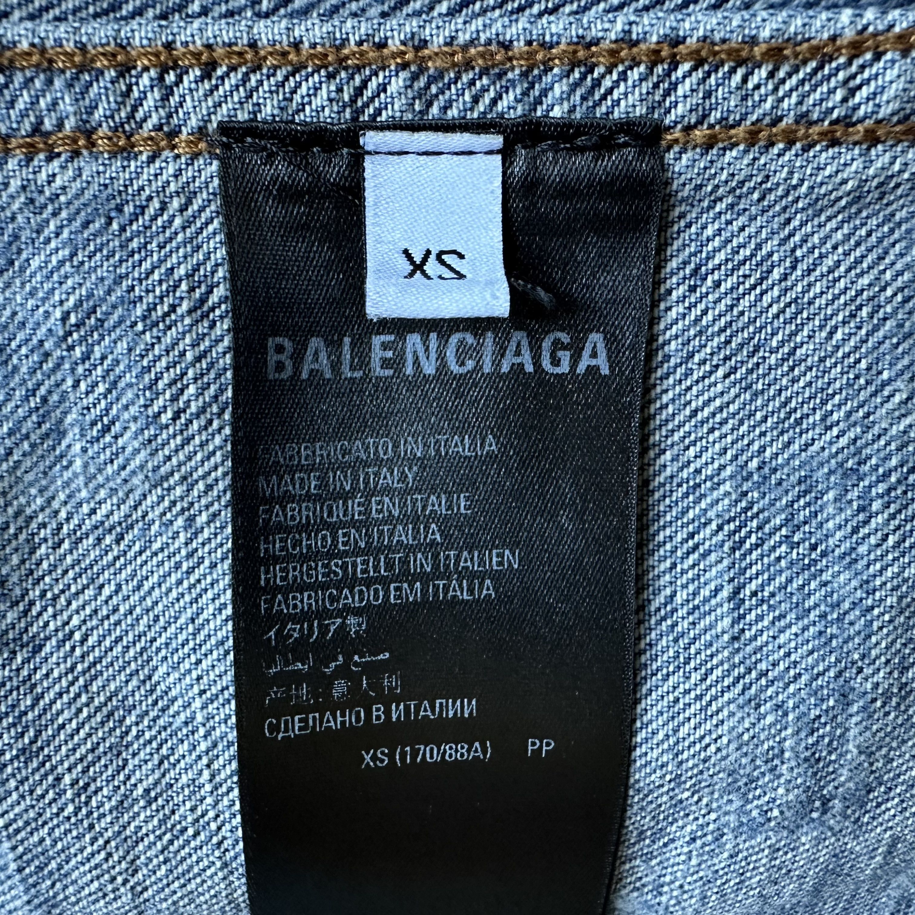 Balenciaga BALENCIAGA 'BB’ MONOGRAM Logo JACKET in ITALIAN DENIM Sz XS Size US XS / EU 42 / 0 - 3 Thumbnail
