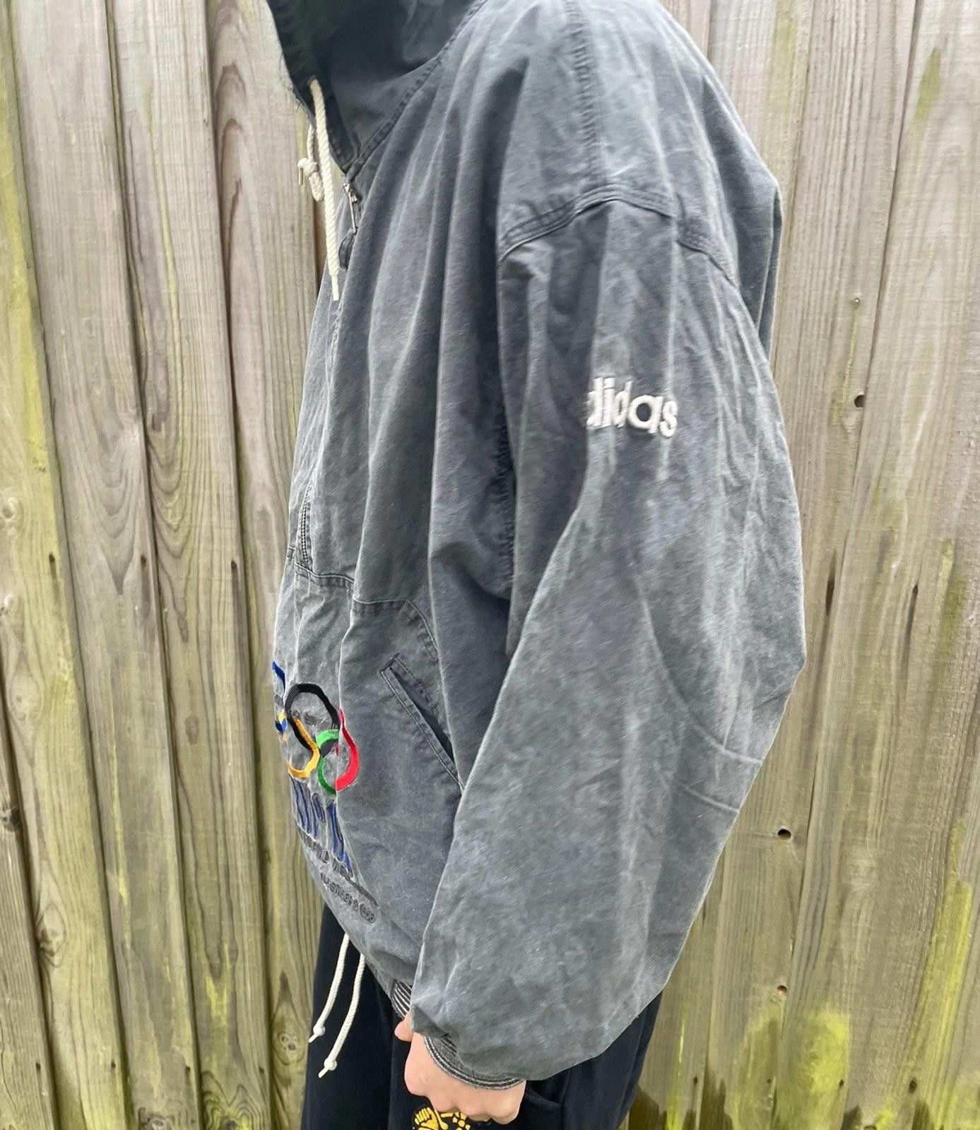 Adidas Vintage 80s Adidas Olympic Centennial 1956 Grey Jacket XL Size US XL / EU 56 / 4 - 3 Thumbnail