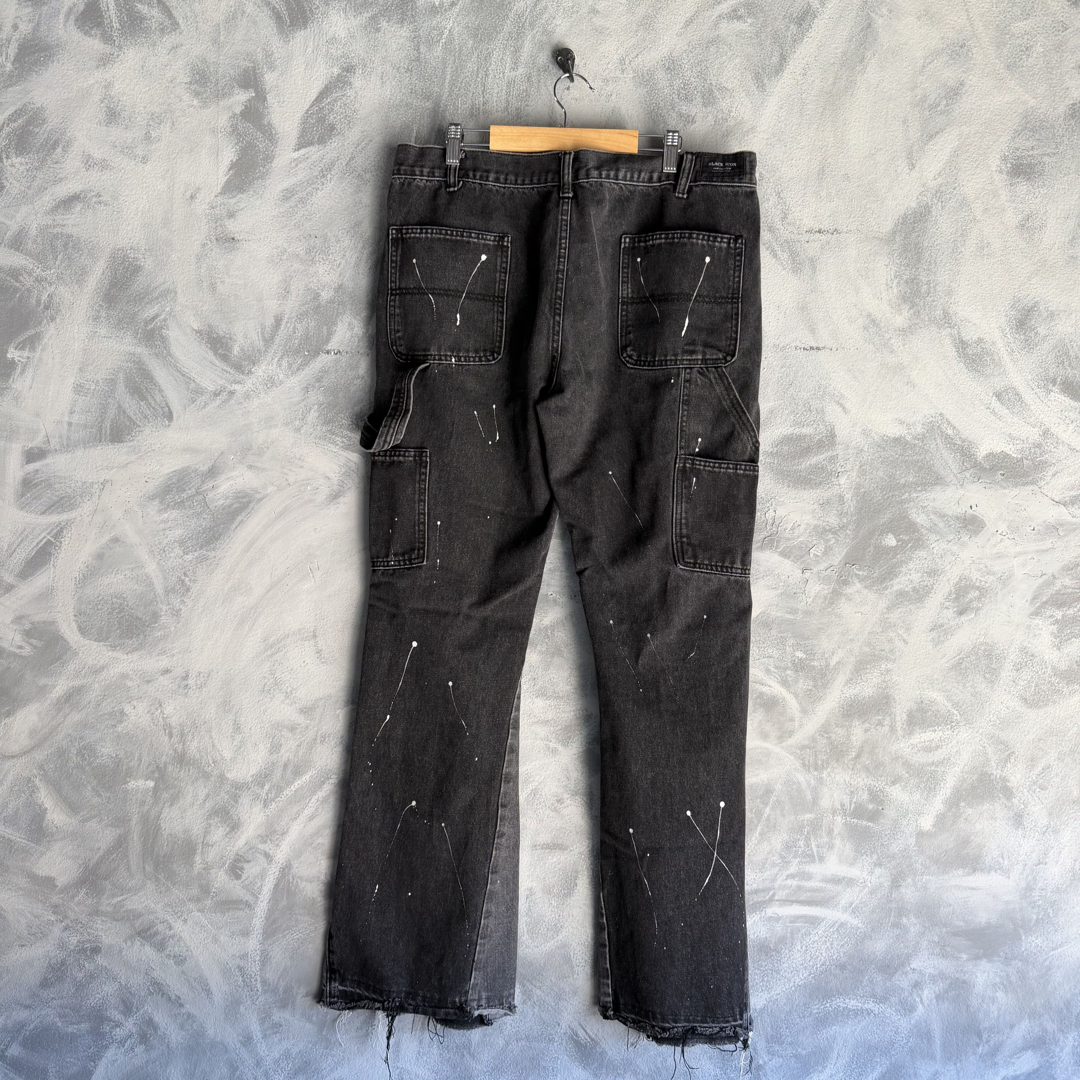 Black Icon Black icon Limusa Jeans Paint splatter Flared Cargo Artsy Size US 36 / EU 52 - 1 Thumbnail