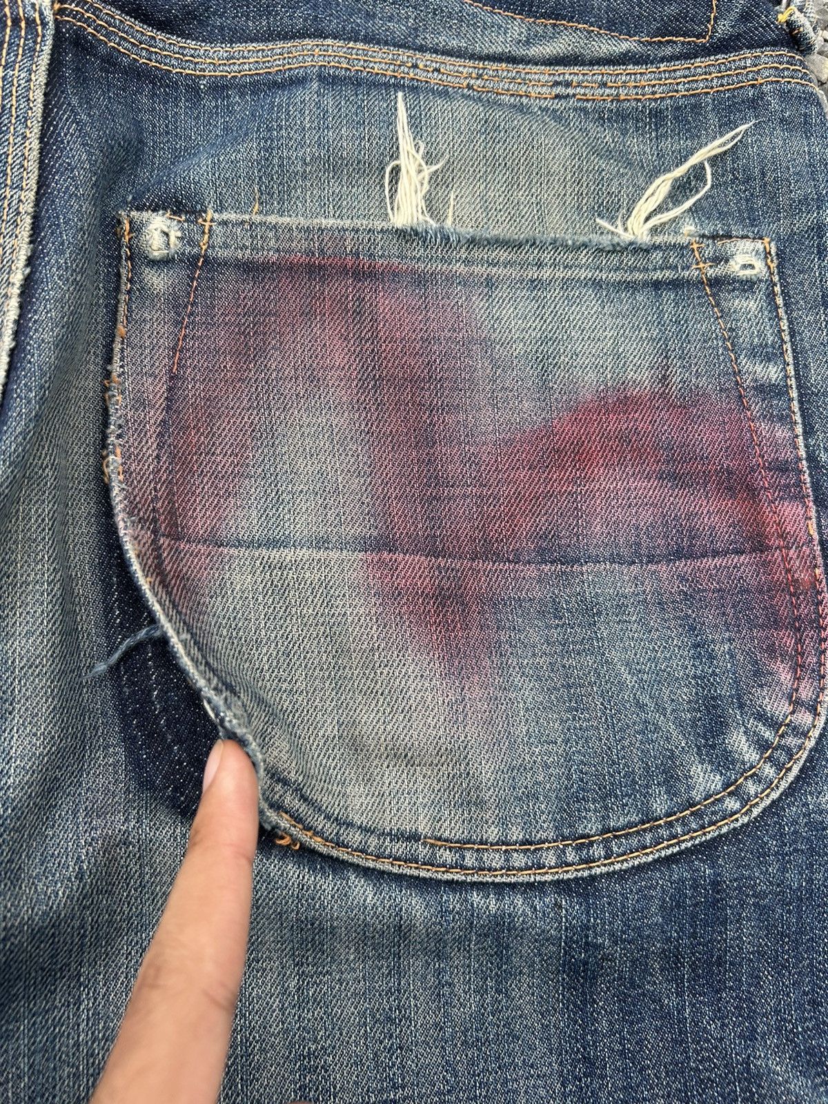 Kapital Buckle Back Vintage Evisu Cowboy Selvedge Distressed Denim Size US 32 / EU 48 - 16 Thumbnail