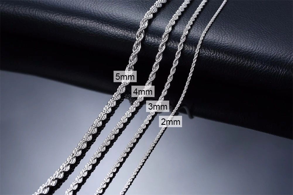 Jewelry × Vintage Men Ropes Long Necklace Stainless Steel Size ONE SIZE - 3 Thumbnail