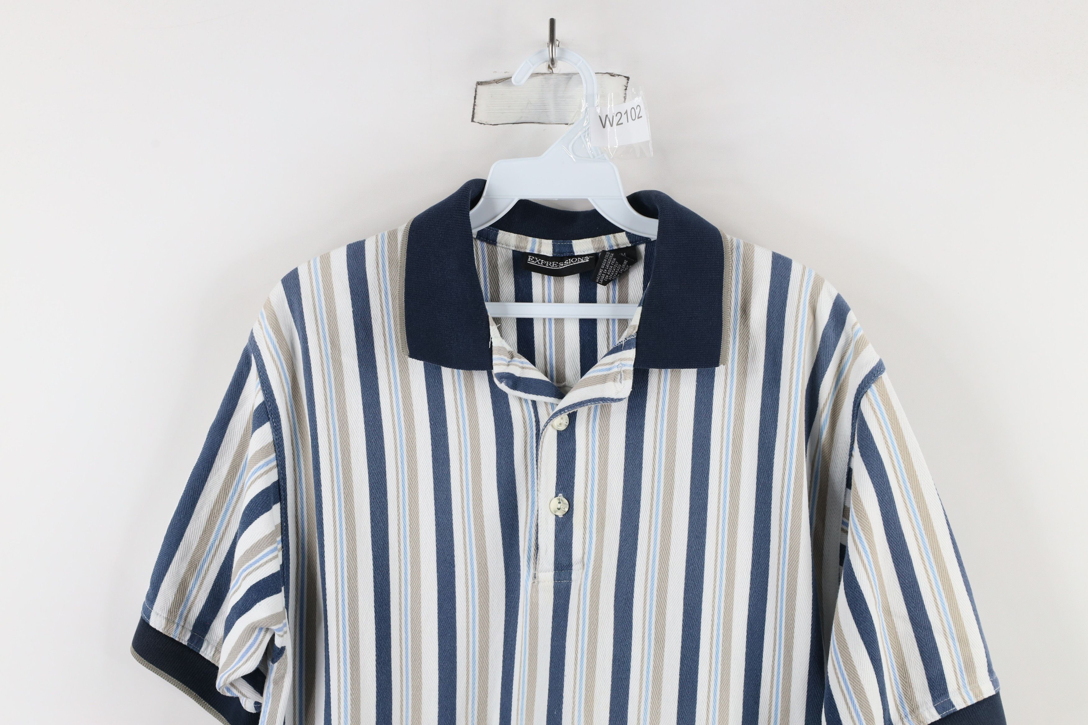 Vintage Vintage 90s Streetwear Block Collared Polo Shirt Cotton Size US M / EU 48-50 / 2 - 2 Thumbnail