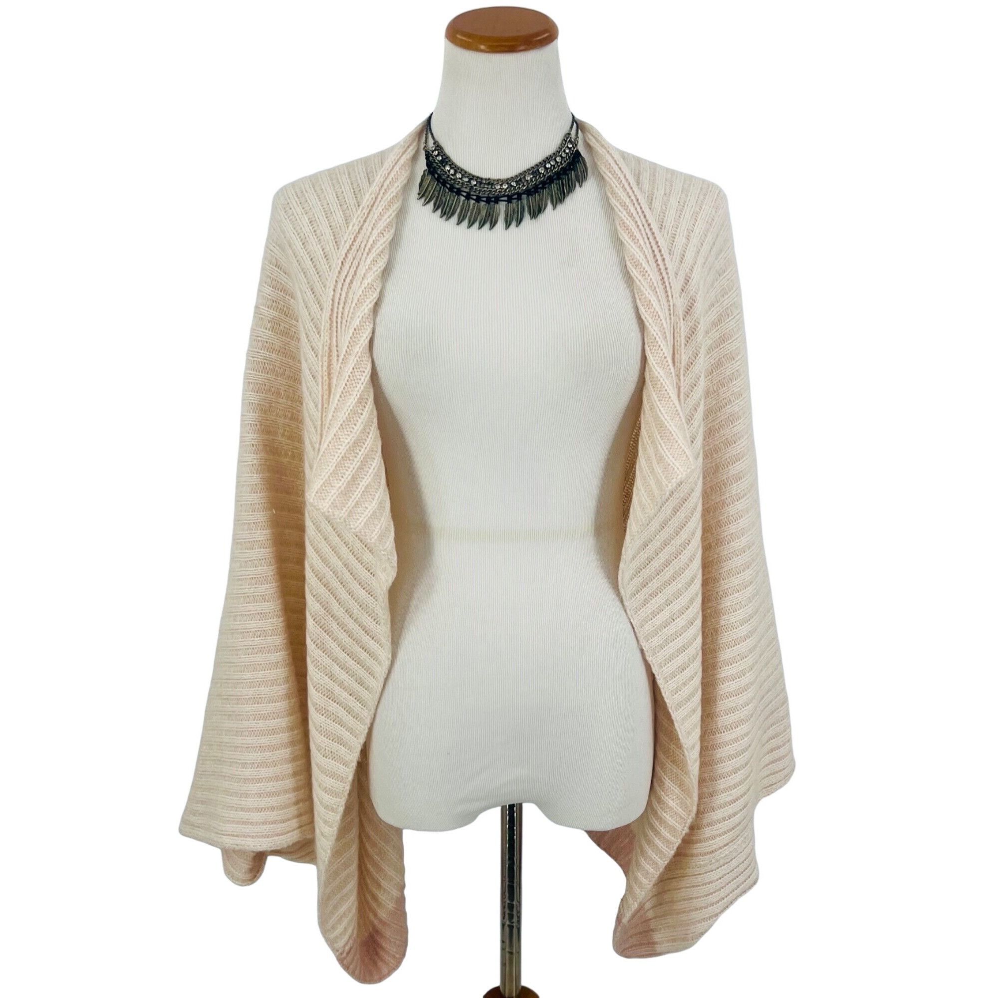 Other Pink Two Toned Open Knit Kimono Cardigan | Coastal Cowgirl B Size ONE SIZE - 2 Thumbnail
