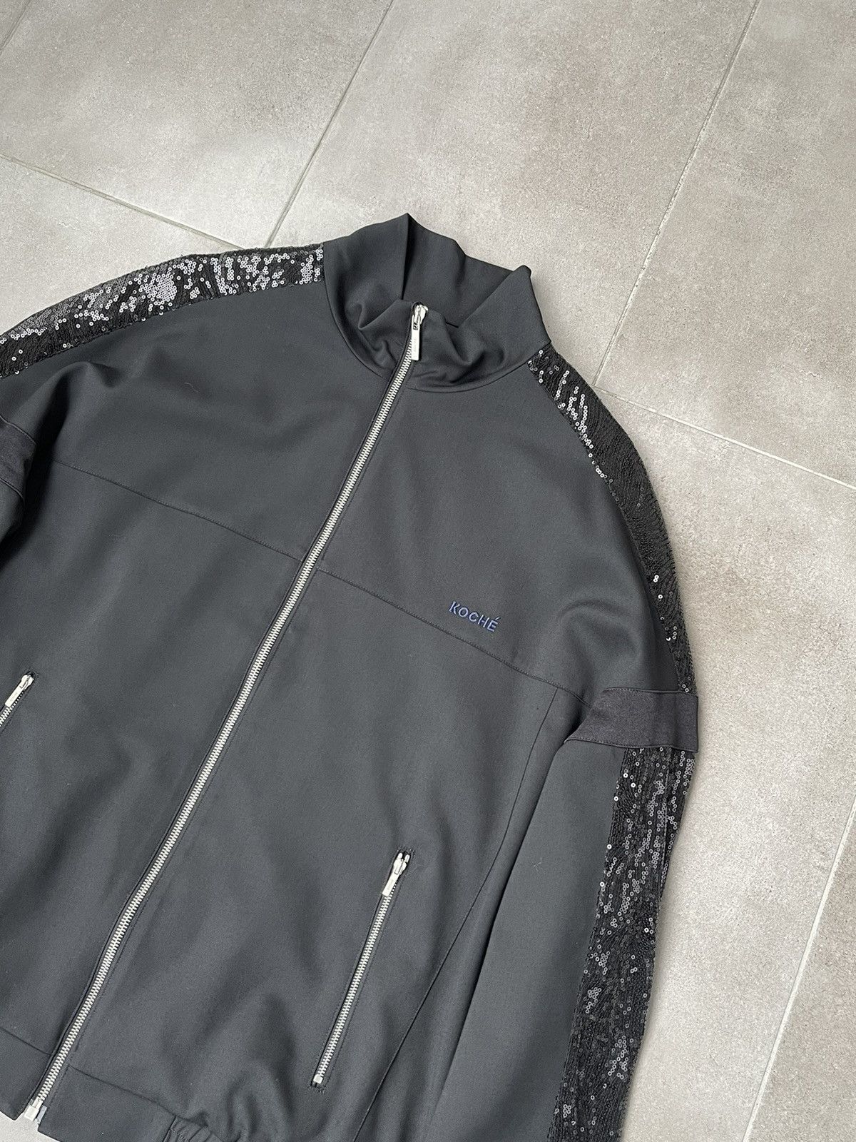 Other !DS! SS22 Koche Sequin Embroidered Logo Black Bomber Jacket Size US L / EU 52-54 / 3 - 13 Thumbnail