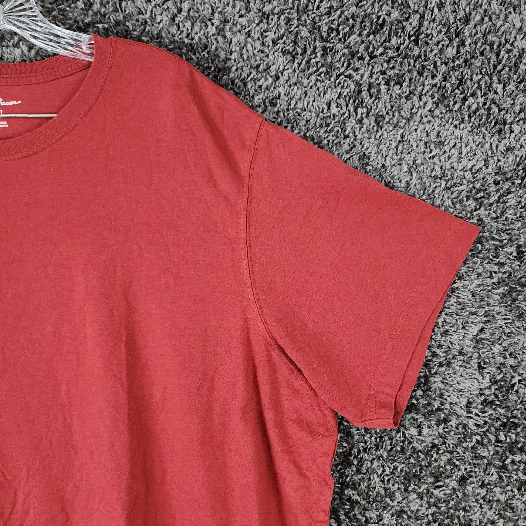 Eddie Bauer VINTAGE? Eddie Bauer Mens Red Short Sleeve Tee 3XL Cotton Blend Shirt Adults 3XL Red Mens Size US 39 - 3 Thumbnail