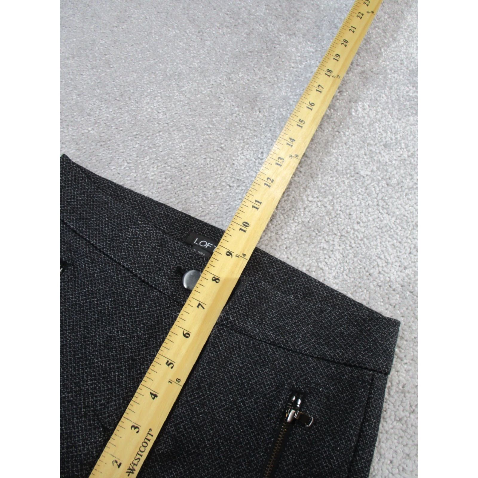 Loft VINTAGE LOFT Pants Womens 0 Dark Gray Zip Pockets Skinny NEW Size 25" / US 0 / IT 36 - 6 Thumbnail