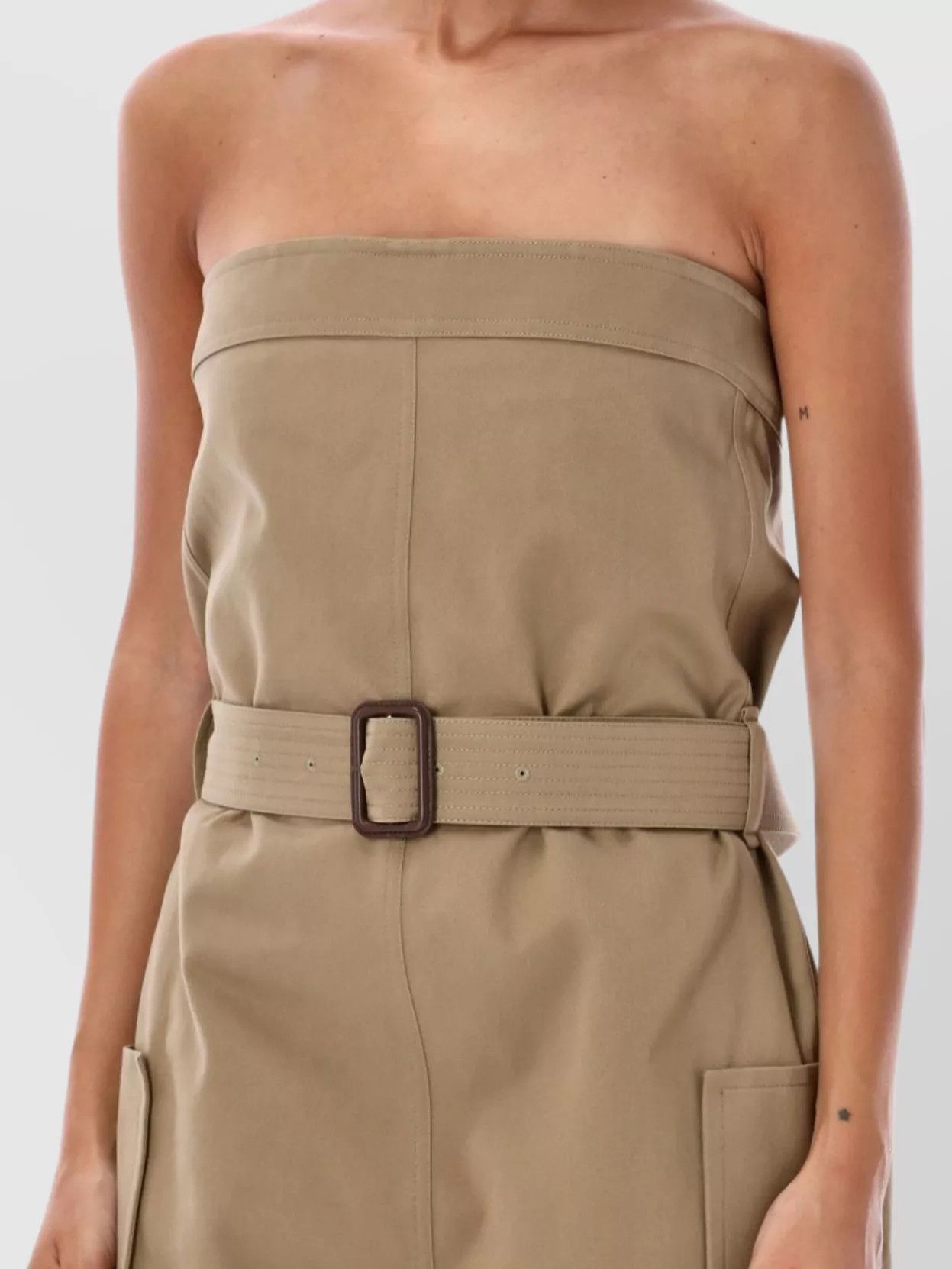 Saint Laurent Paris o1y0126 Jumpsuit in Camel Size 27" / US 4 / IT 40 - 3 Thumbnail