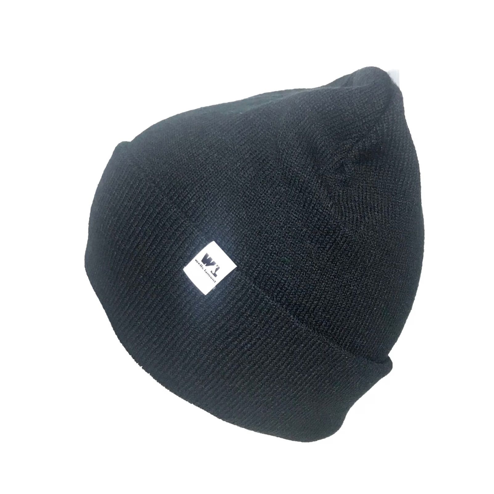 Vintage Wells Lamount Beanie Cuffed Knit Hat Mens One Size Black Knit Hat Size ONE SIZE - 2 Thumbnail