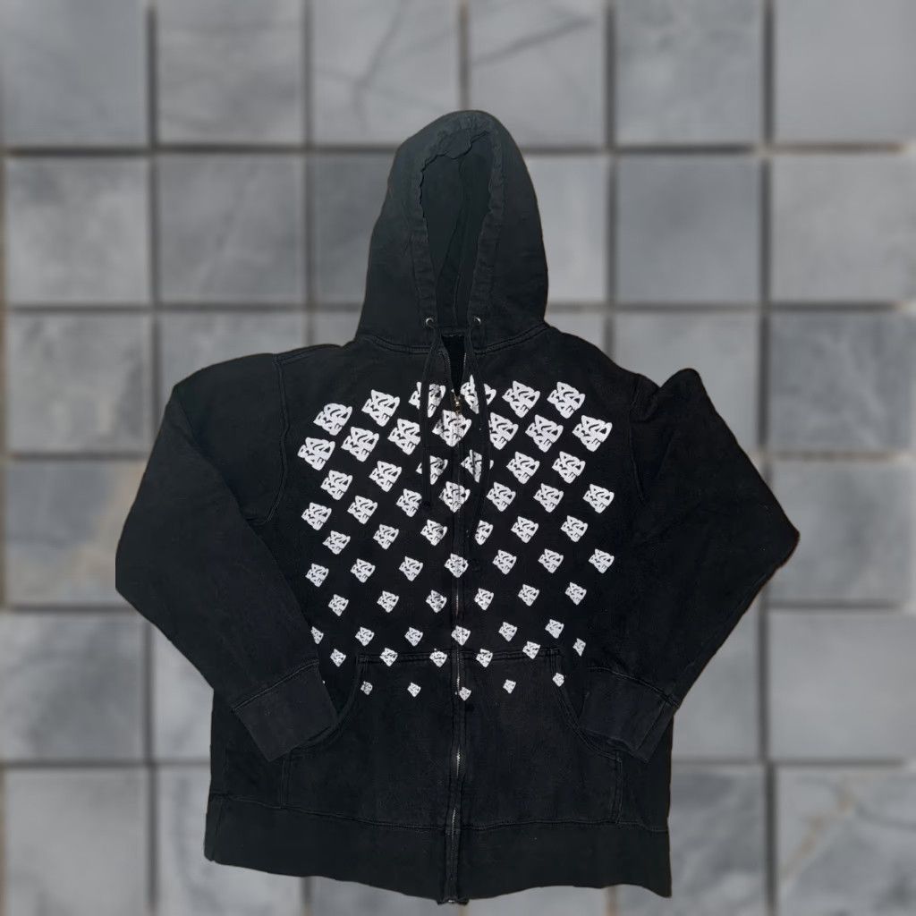 Vintage Y2K Banned Board Shop Skateboarding Full Zip Up Hoodie Black Medium Mens Size US M / EU 48-50 / 2 - 1 Thumbnail